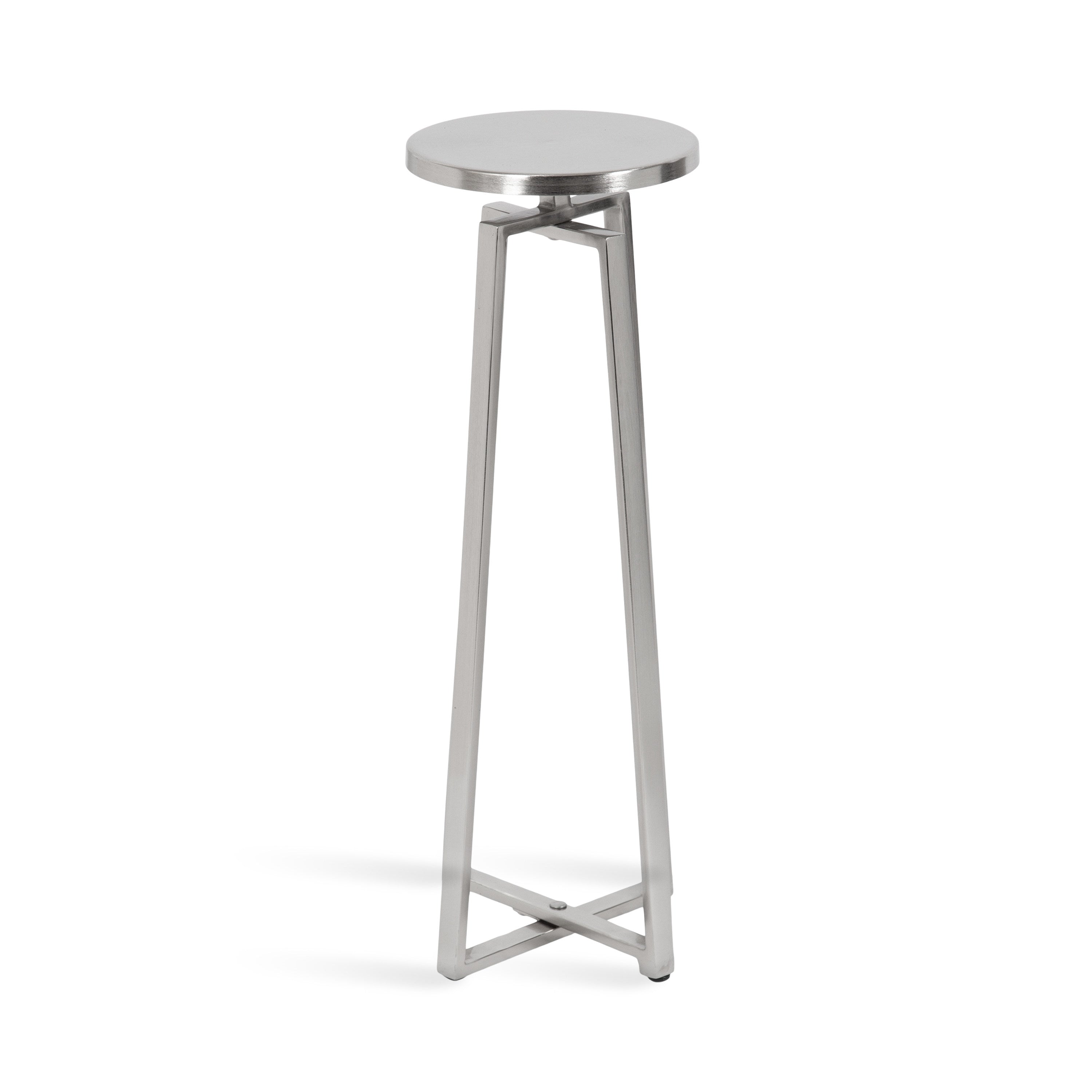 Drink Table Silver 9x9x23 5