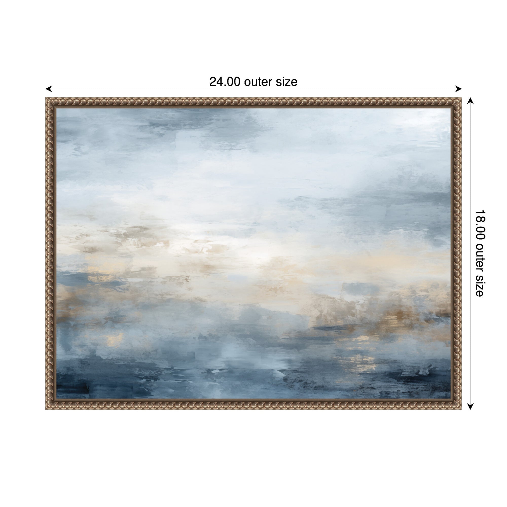 Framed Canvas 24x18 Sylvie Beaded Dark Gold 6