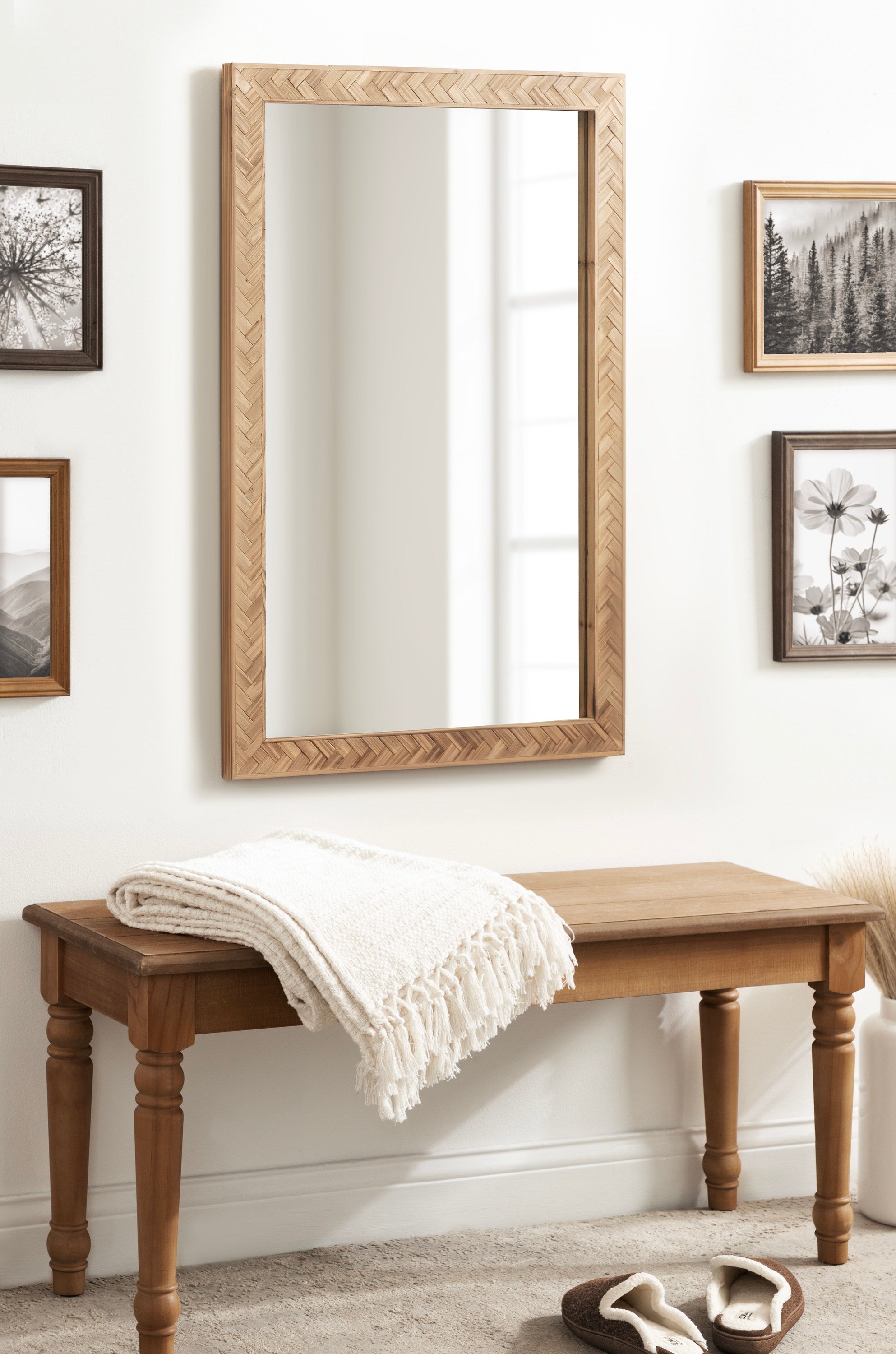 Rectangle Mirror Brown 24x36 6