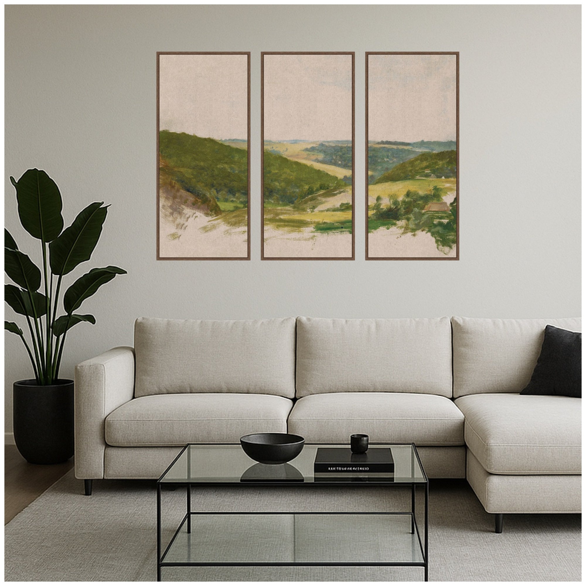 Art Set 3 Piece Set 18x40 Sylvie Walnut 6