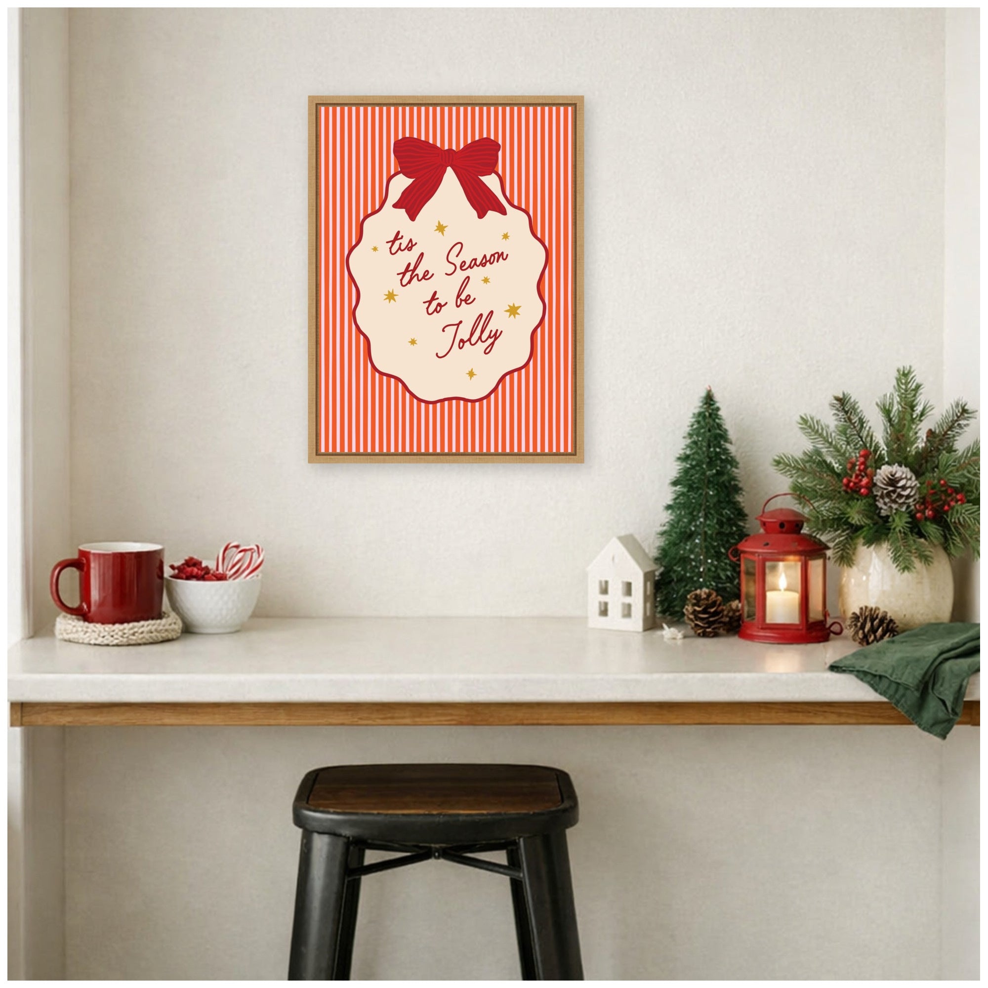 Framed Canvas Sylvie Natural 18x24 6