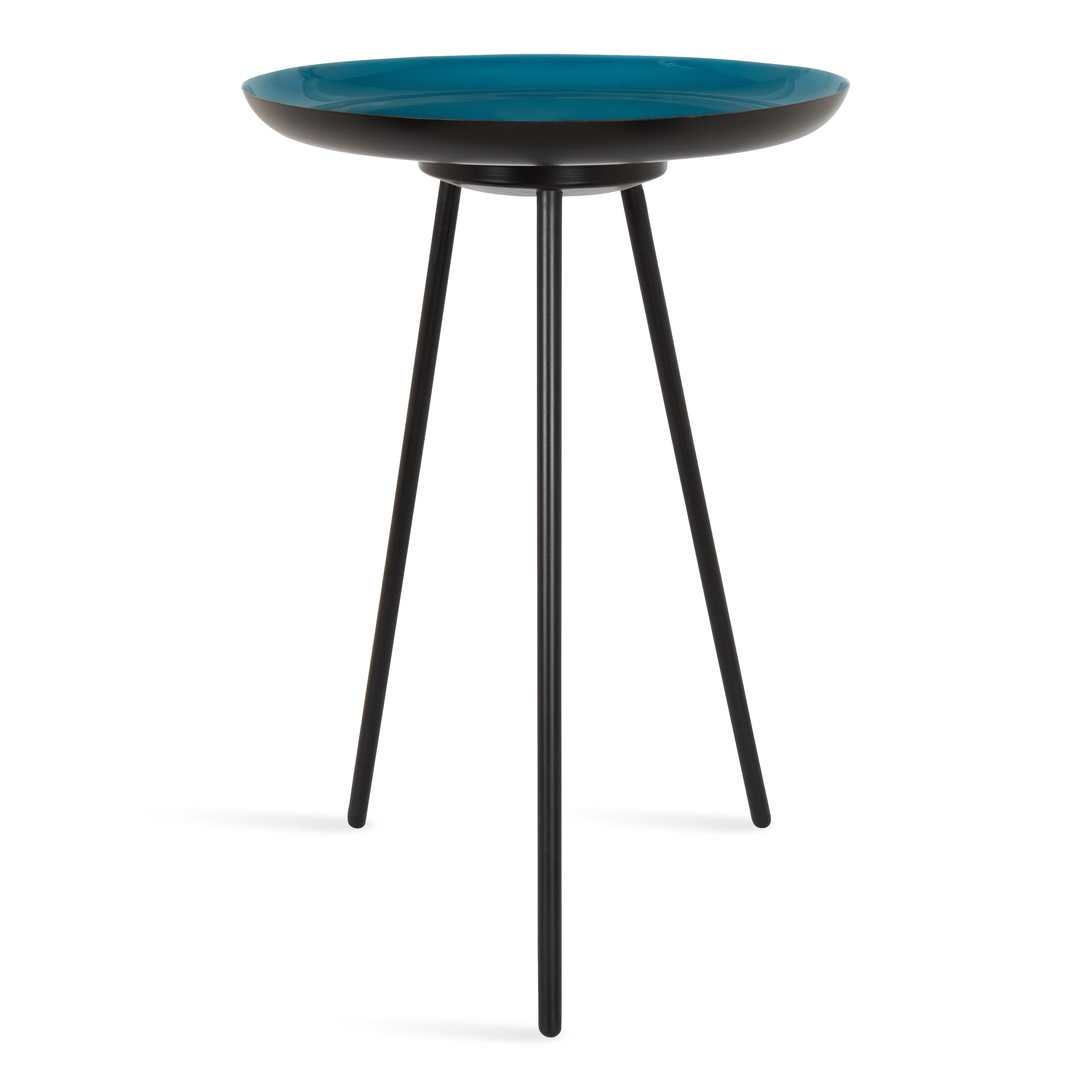 Side Table 15x15x22.5 Teal Black 3
