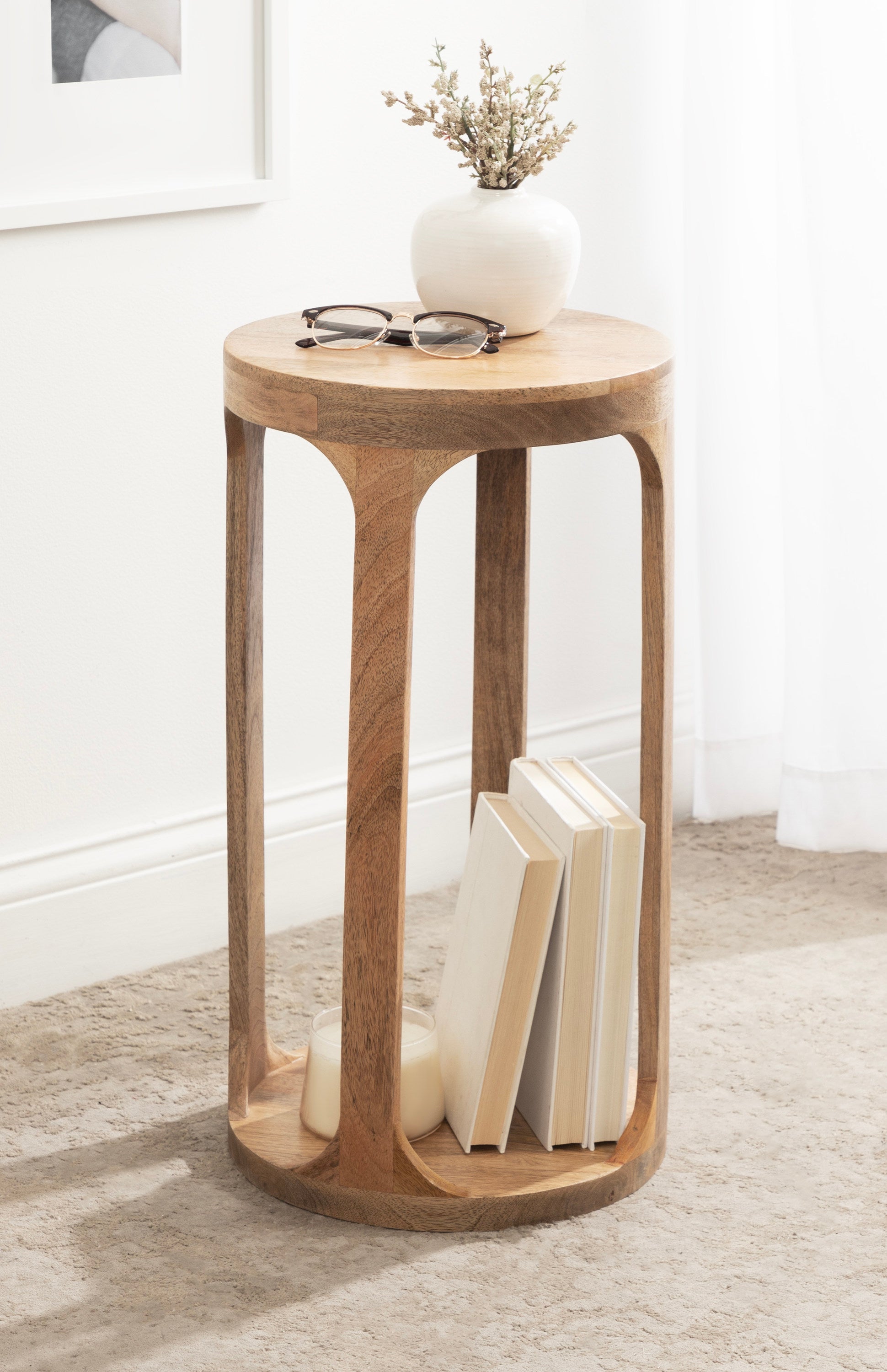 Drink Table Natural 12x12x23 7