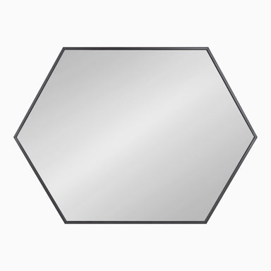 Hexagon Mirror Black 22x31 2