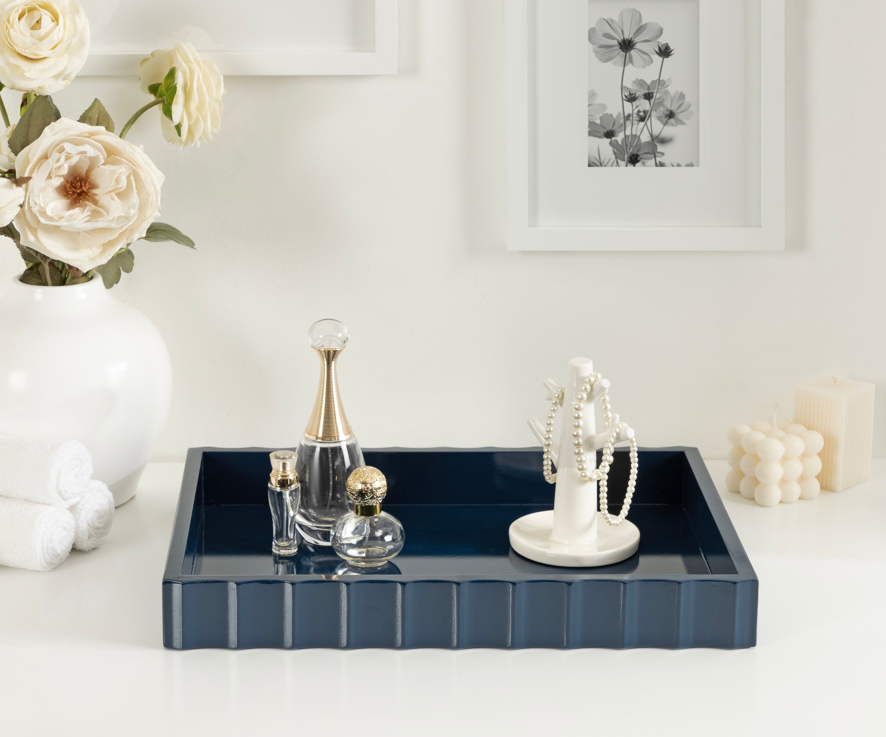 Serving Tray Navy Blue 16x12 7