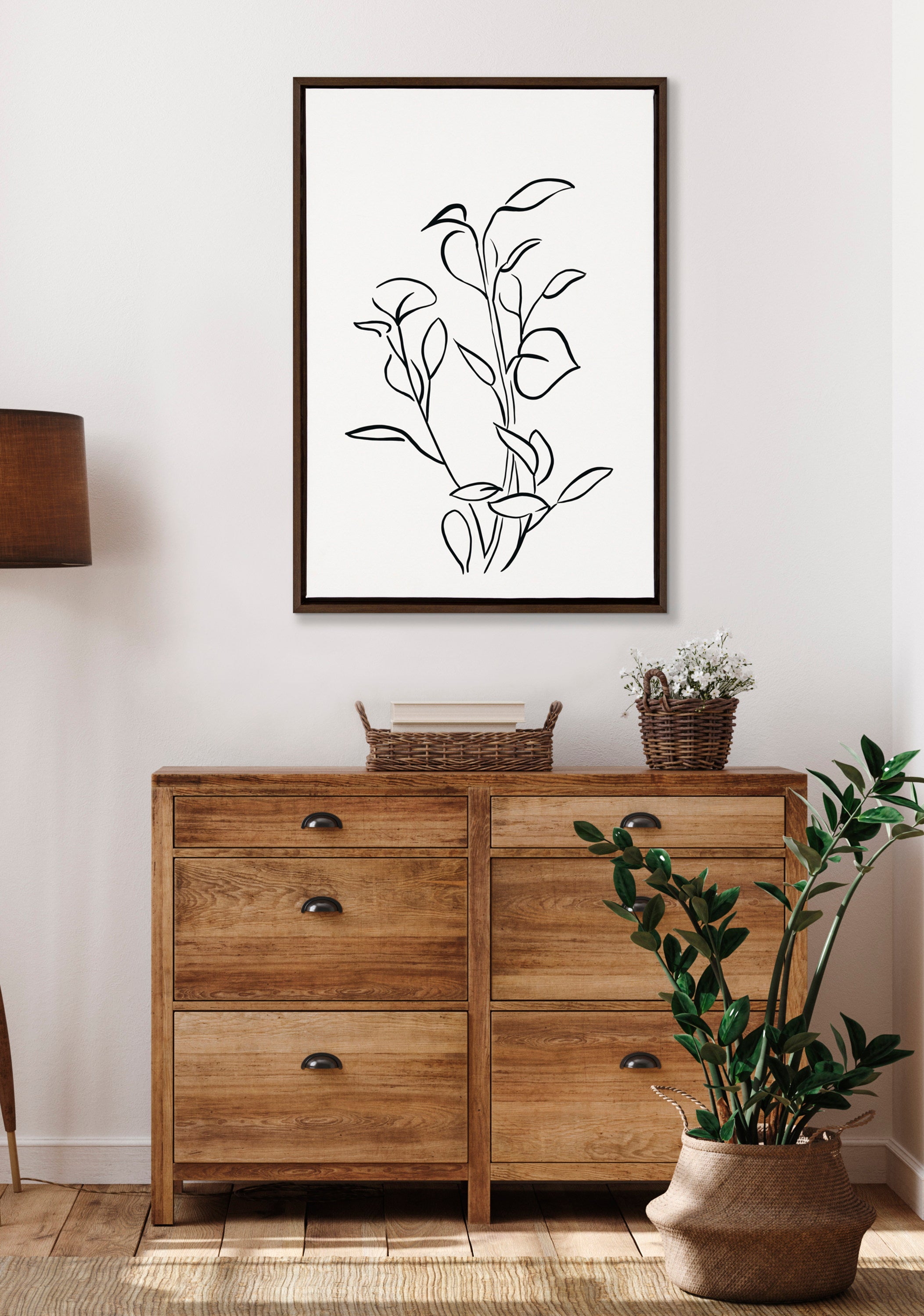 Framed Canvas Sylvie Walnut 23x33 7