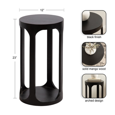 Drink Table Black 12x12x23 2