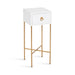 Tea Table White Gold 12x12x30 1