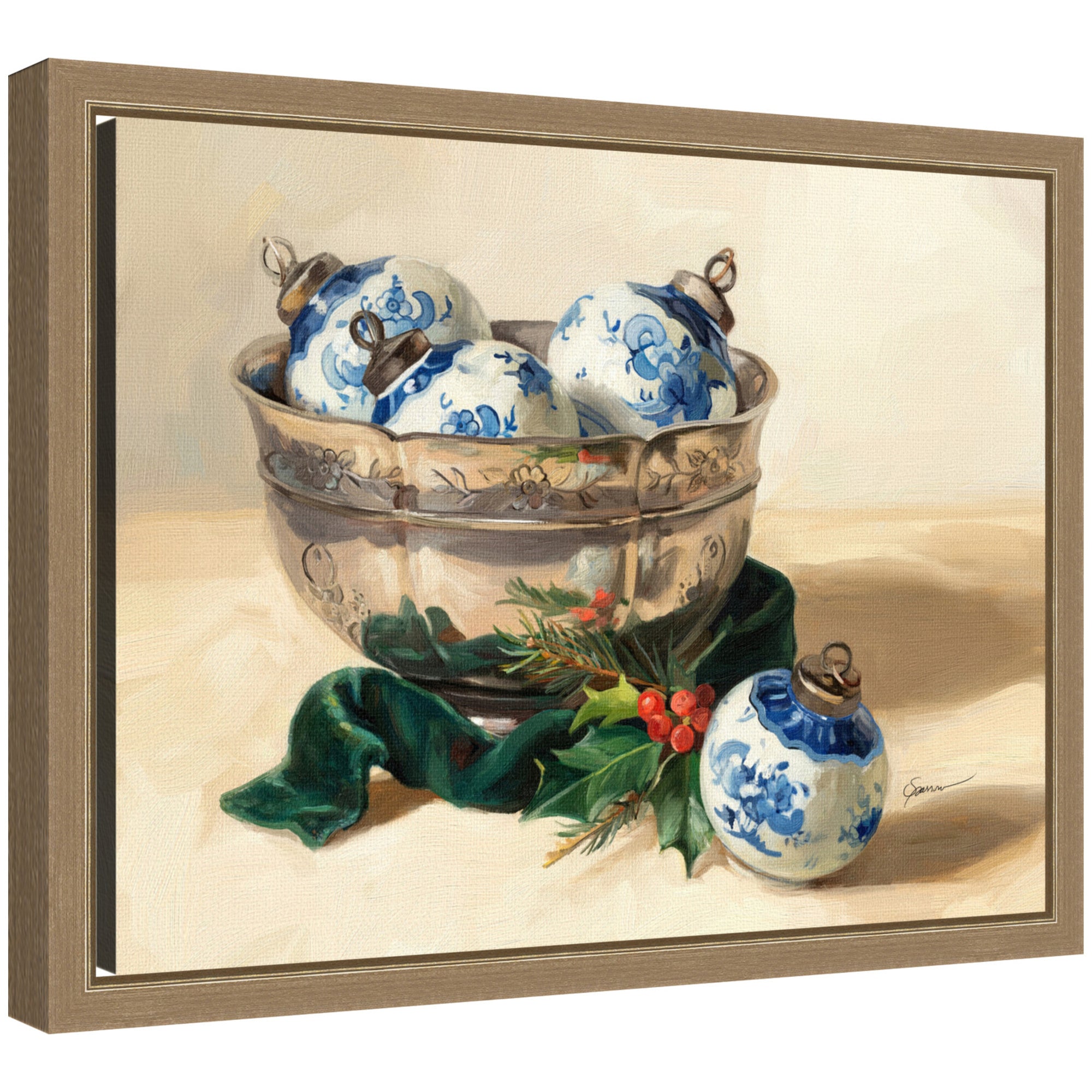 Framed Canvas Sylvie Dark Gold 13x10 1