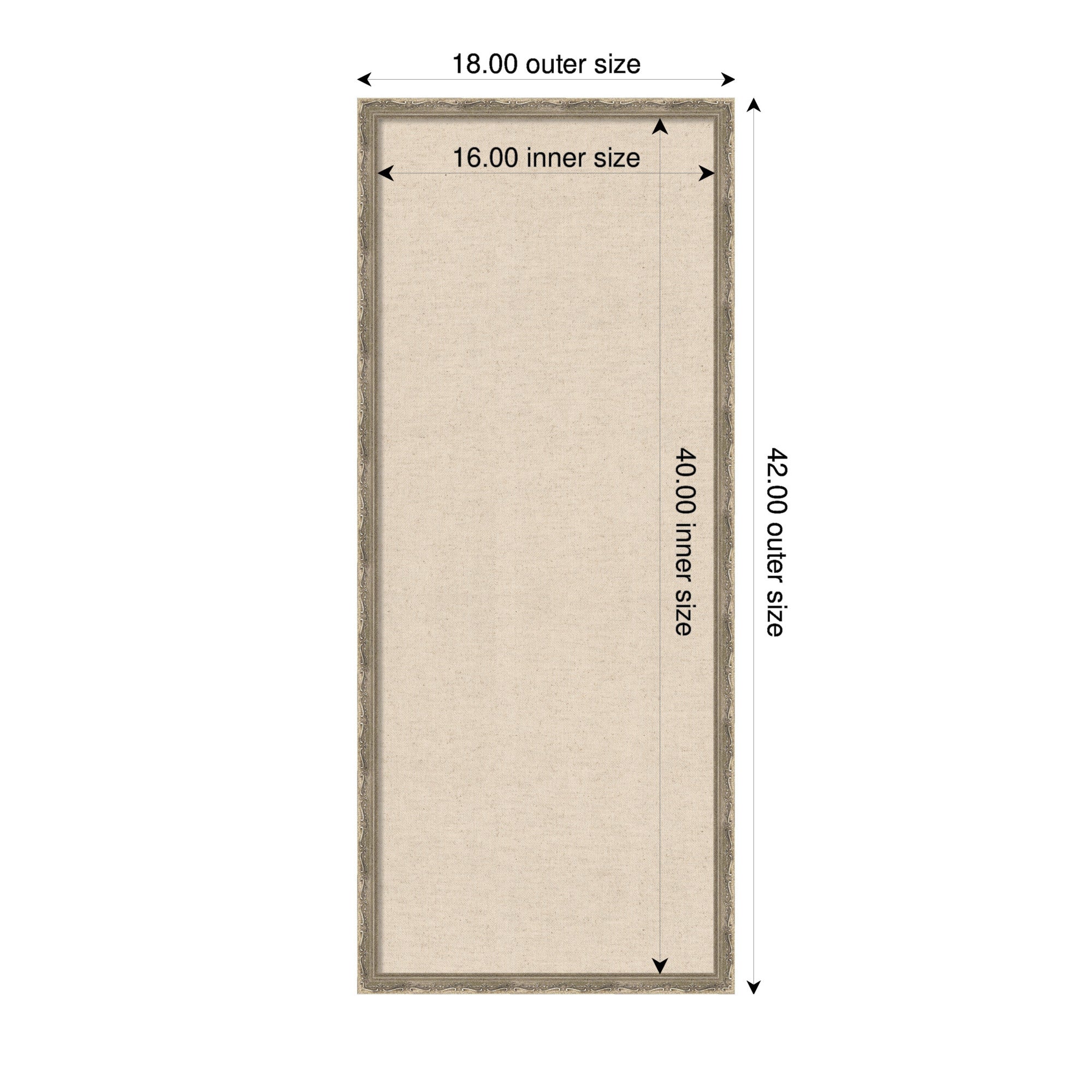 Pinboard 18x42 Mila Dark Silver 2