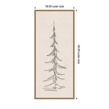 Framed Canvas Sylvie Dark Gold 18x40 2