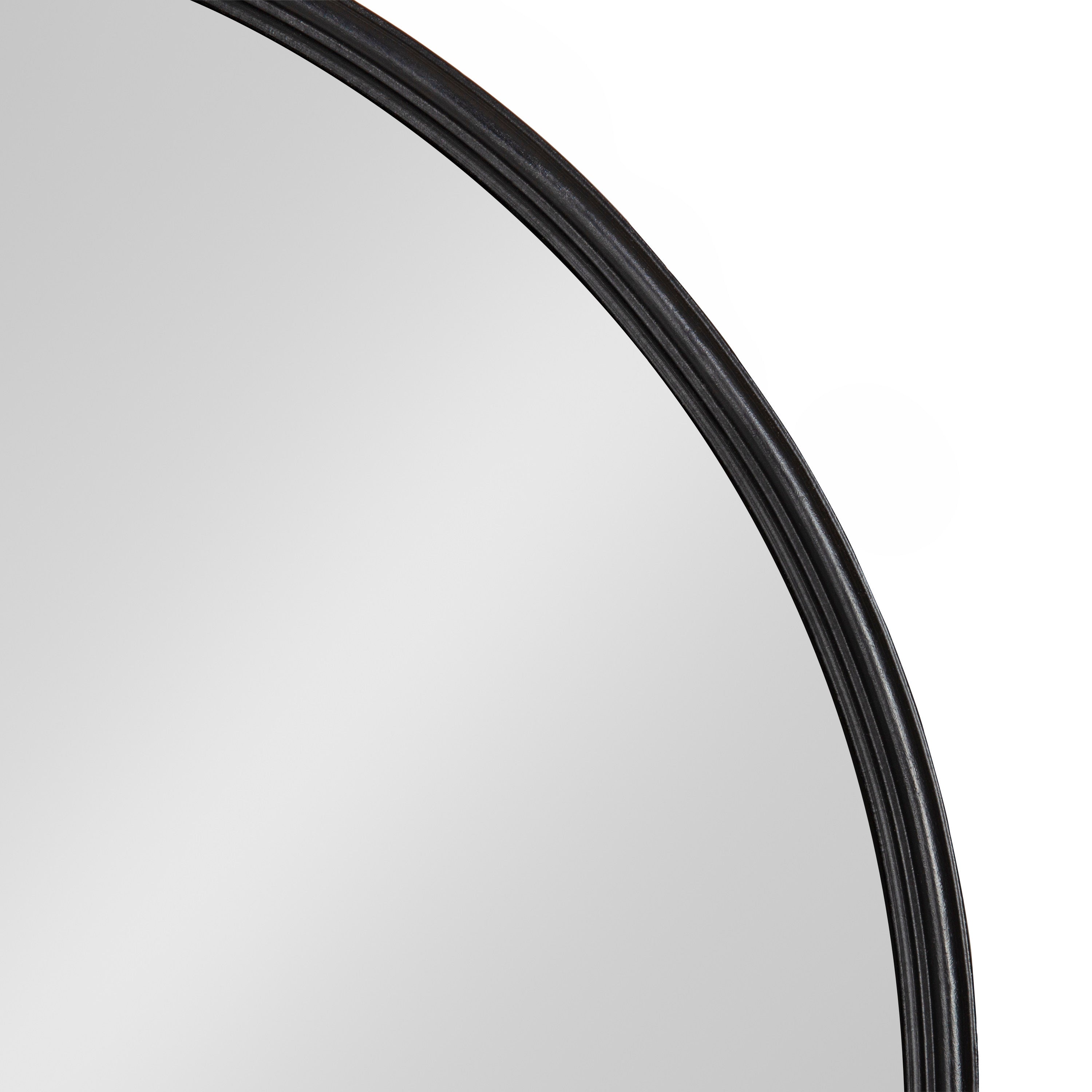 Round Mirror Black 24" Diameter 3