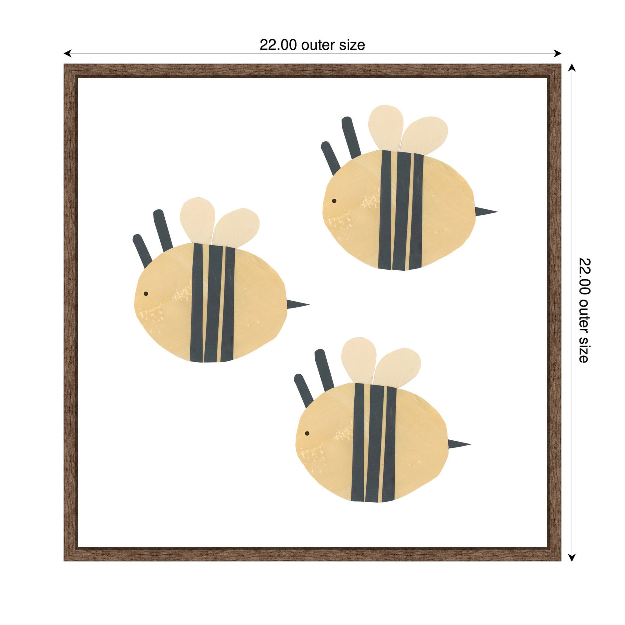 Buzzing Bees by Alicia Abla Framed Canvas Wall Art Print