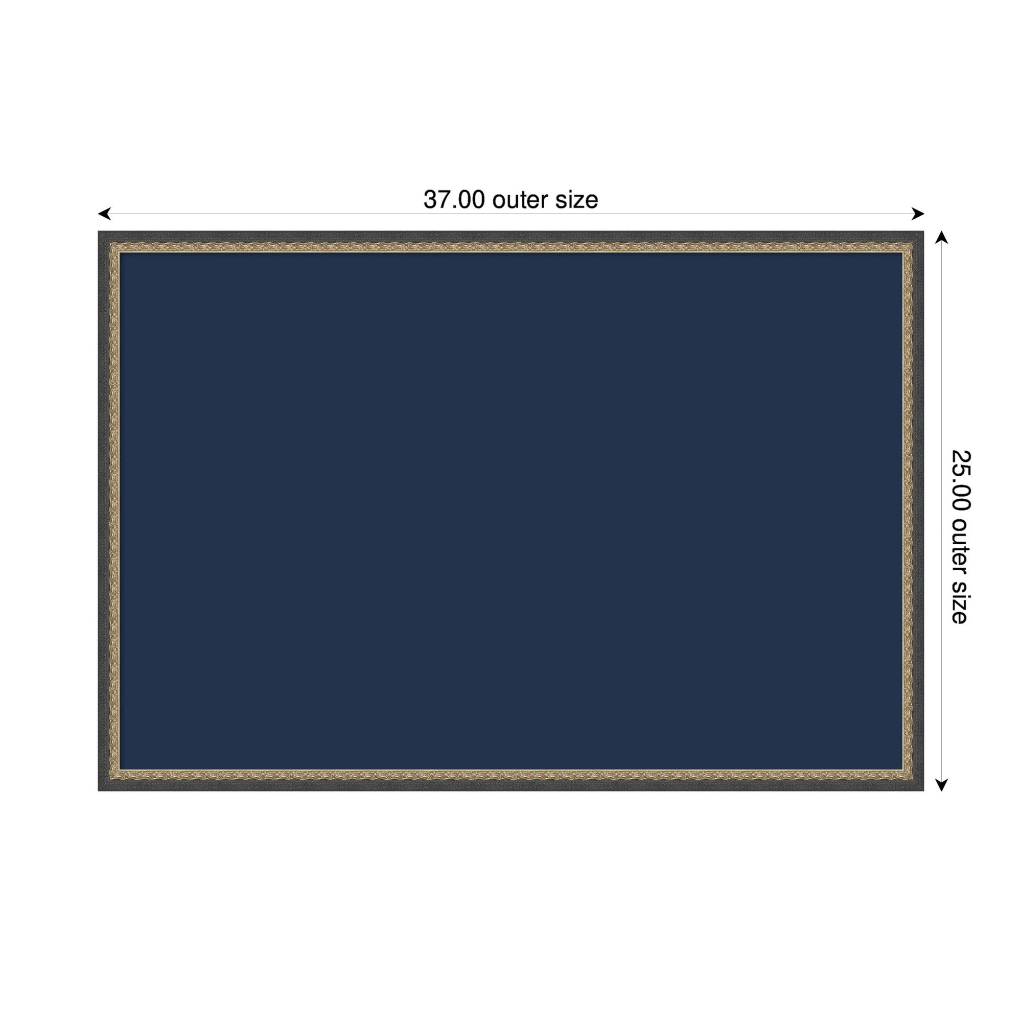Framed Fabric Pinboard Midnight Harbor Blue Wall Organization
