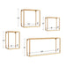 Accent Shelf Gold 4 Piece 5