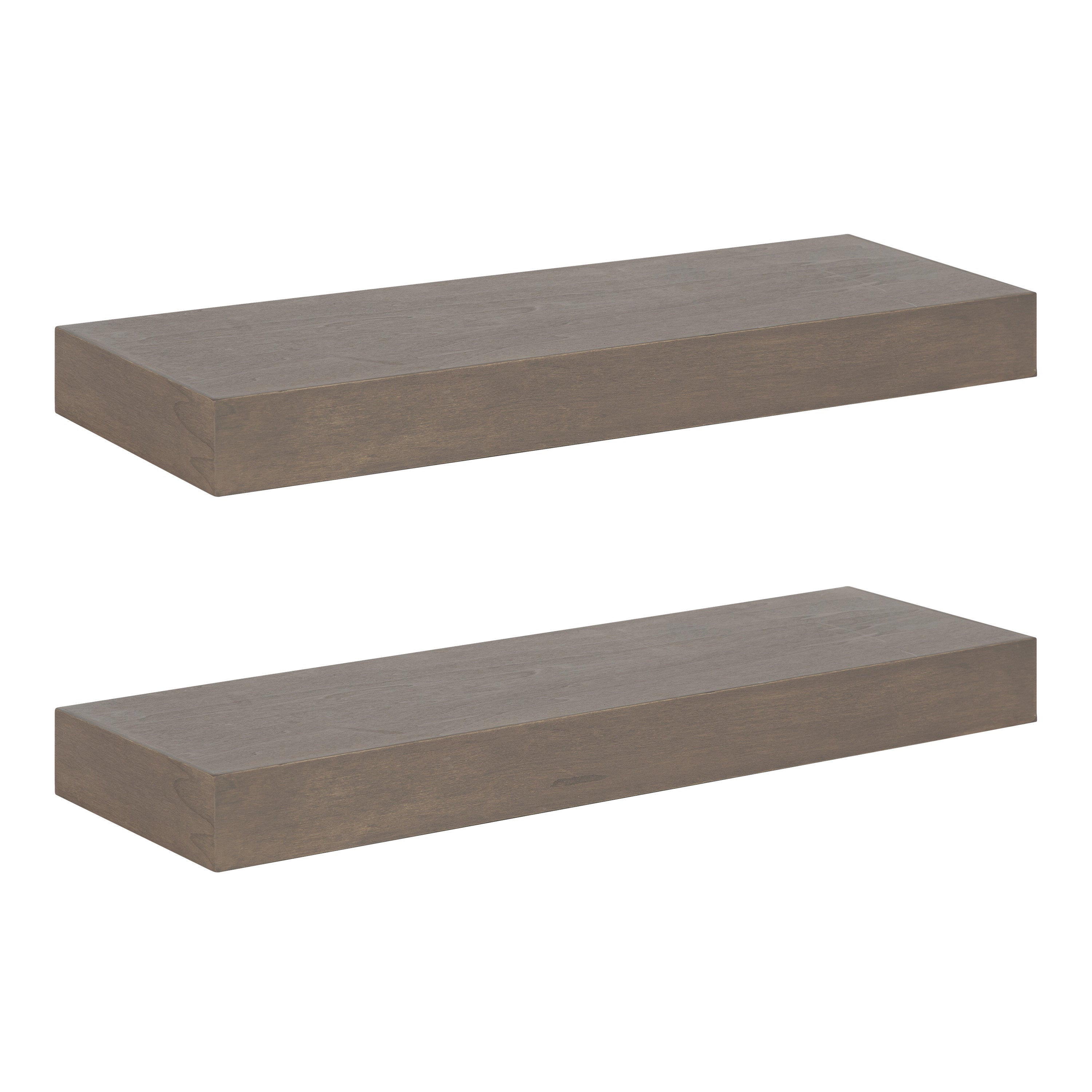 Floating Shelf 2 Piece 24 Inch Gray 1