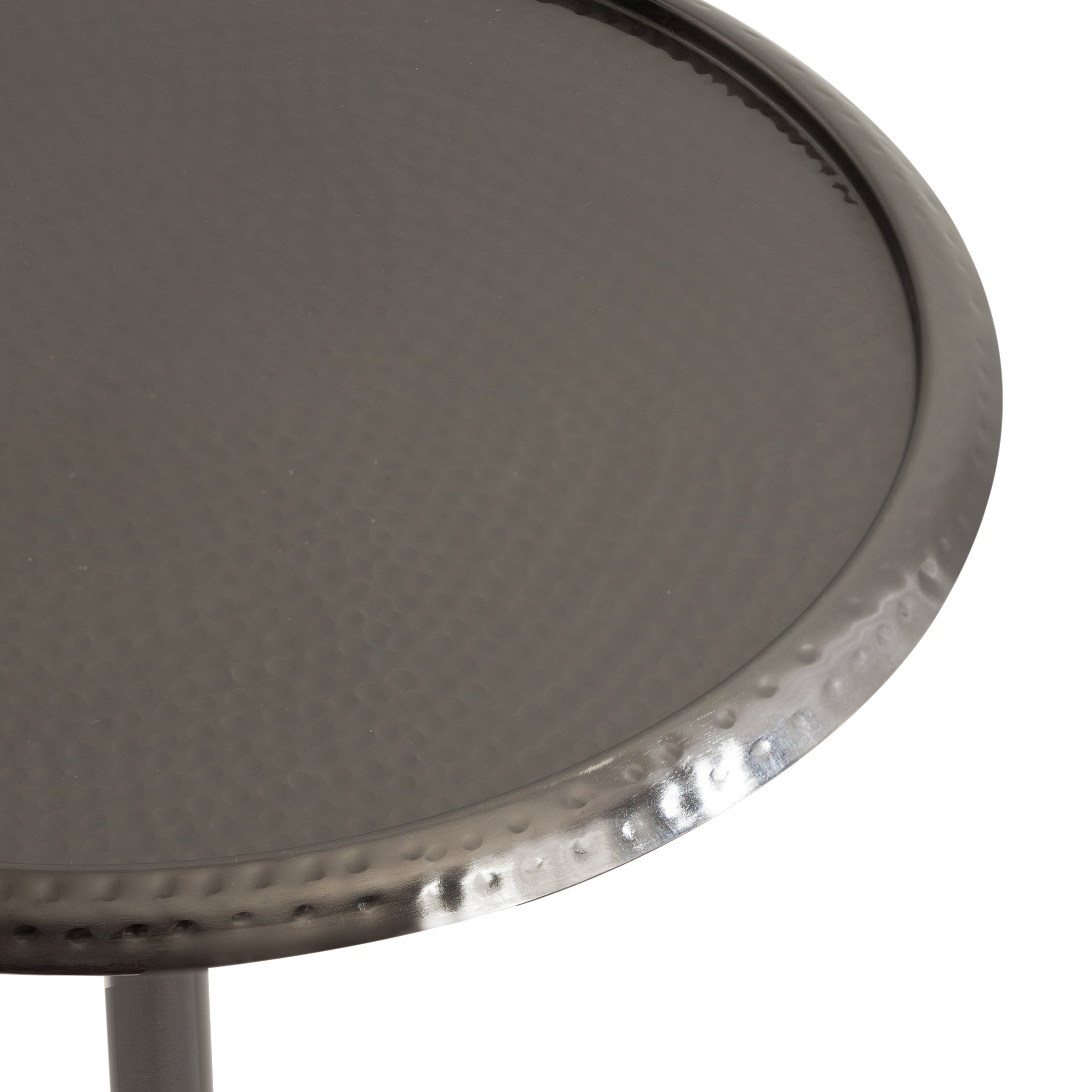 Side Table Pewter 15x15x24 4