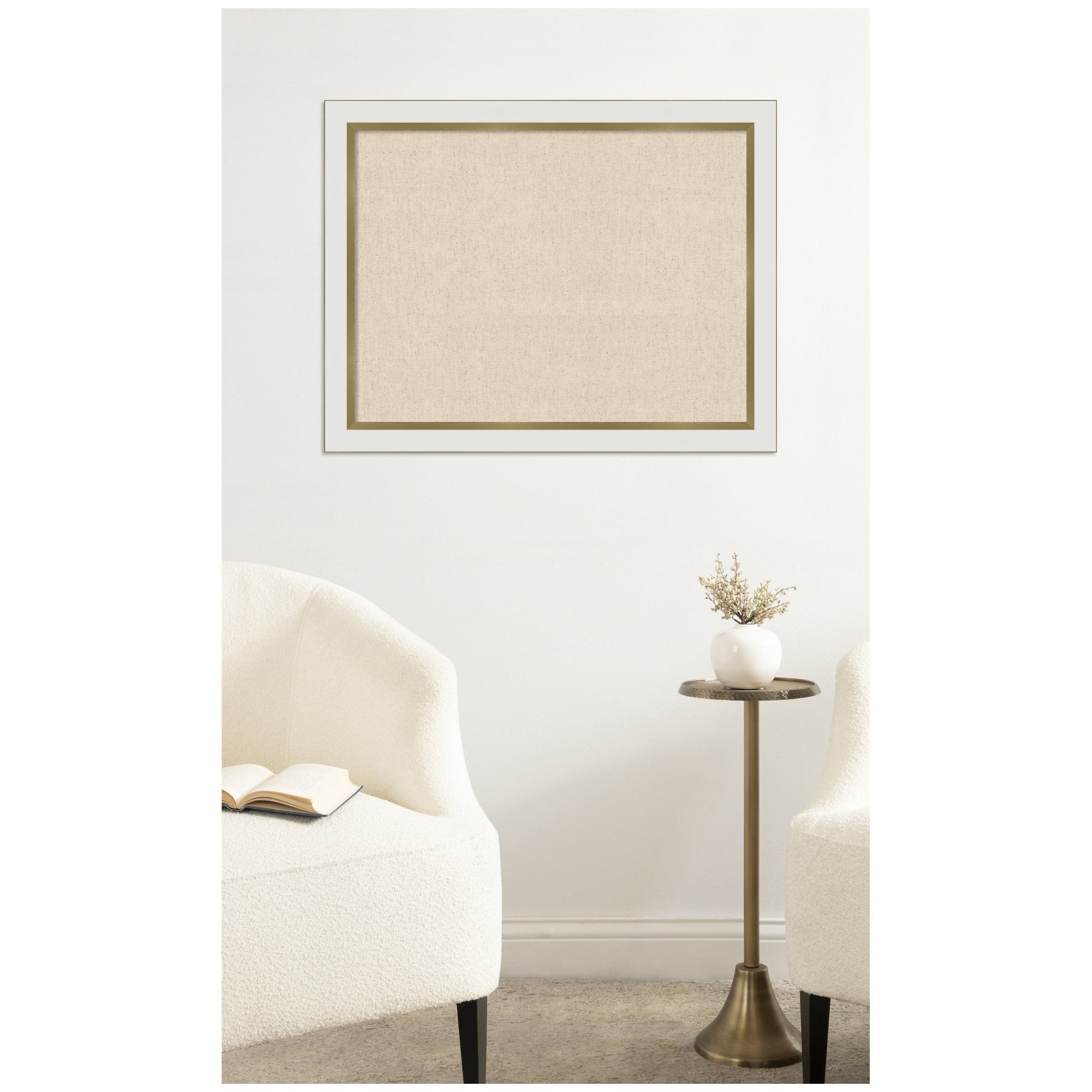 Pinboard 27x21 Eva White Gold Narrow 6