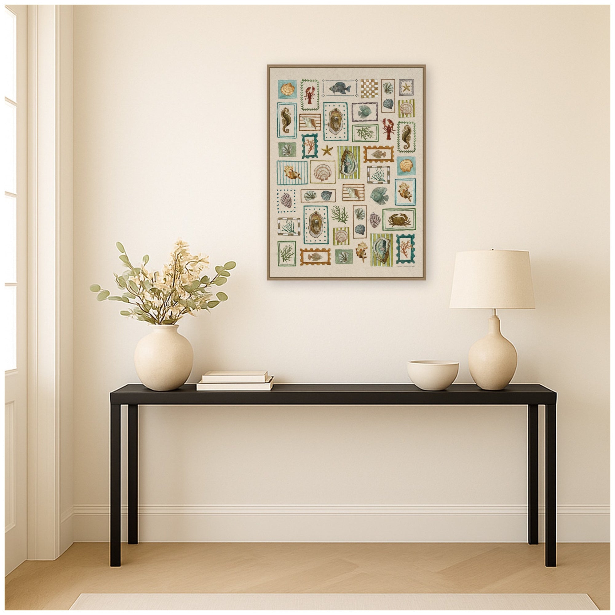 Framed Canvas Sylvie Dark Gold 28x38 5