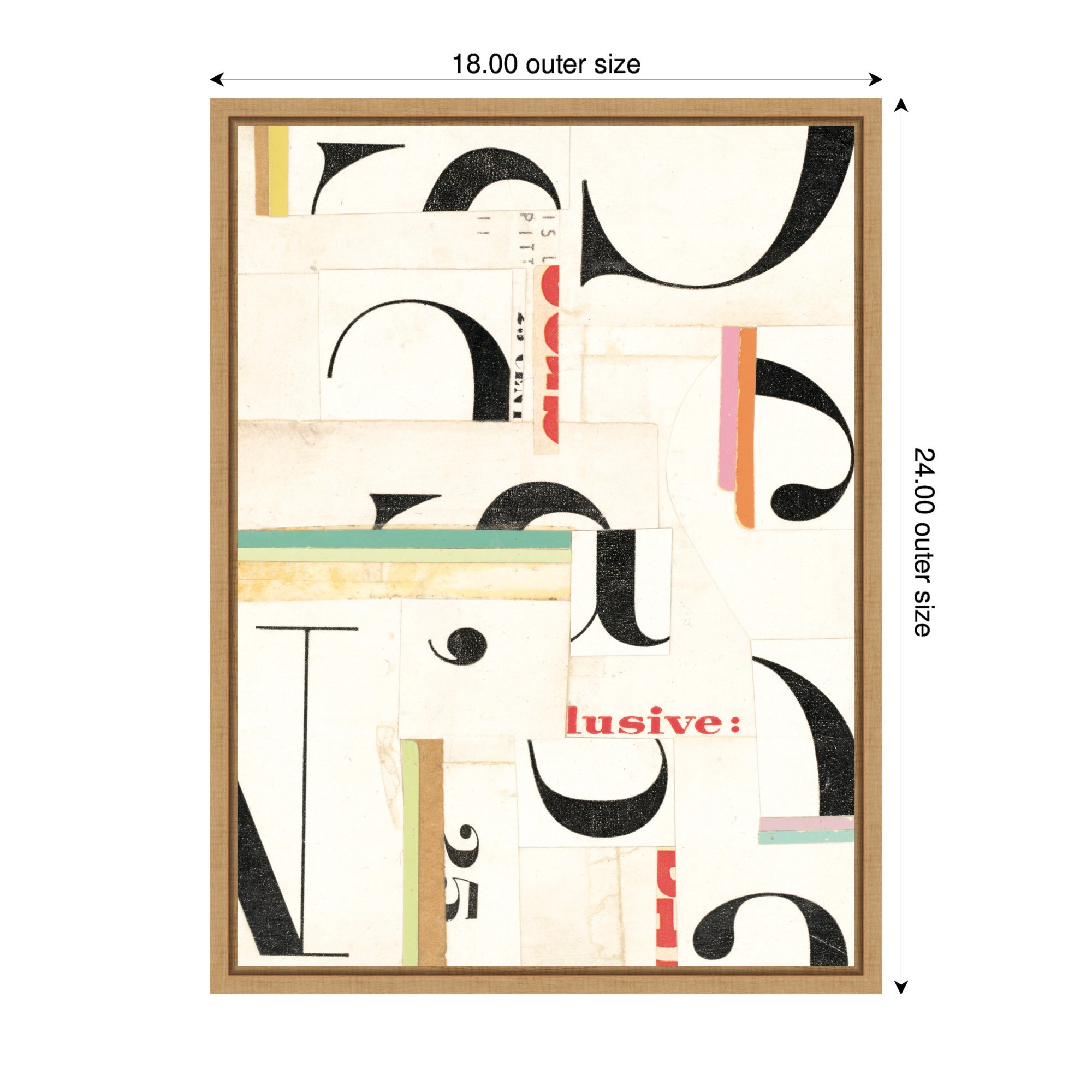Typography White FC by Felicia Dadak Framed Canvas Wall Art Print