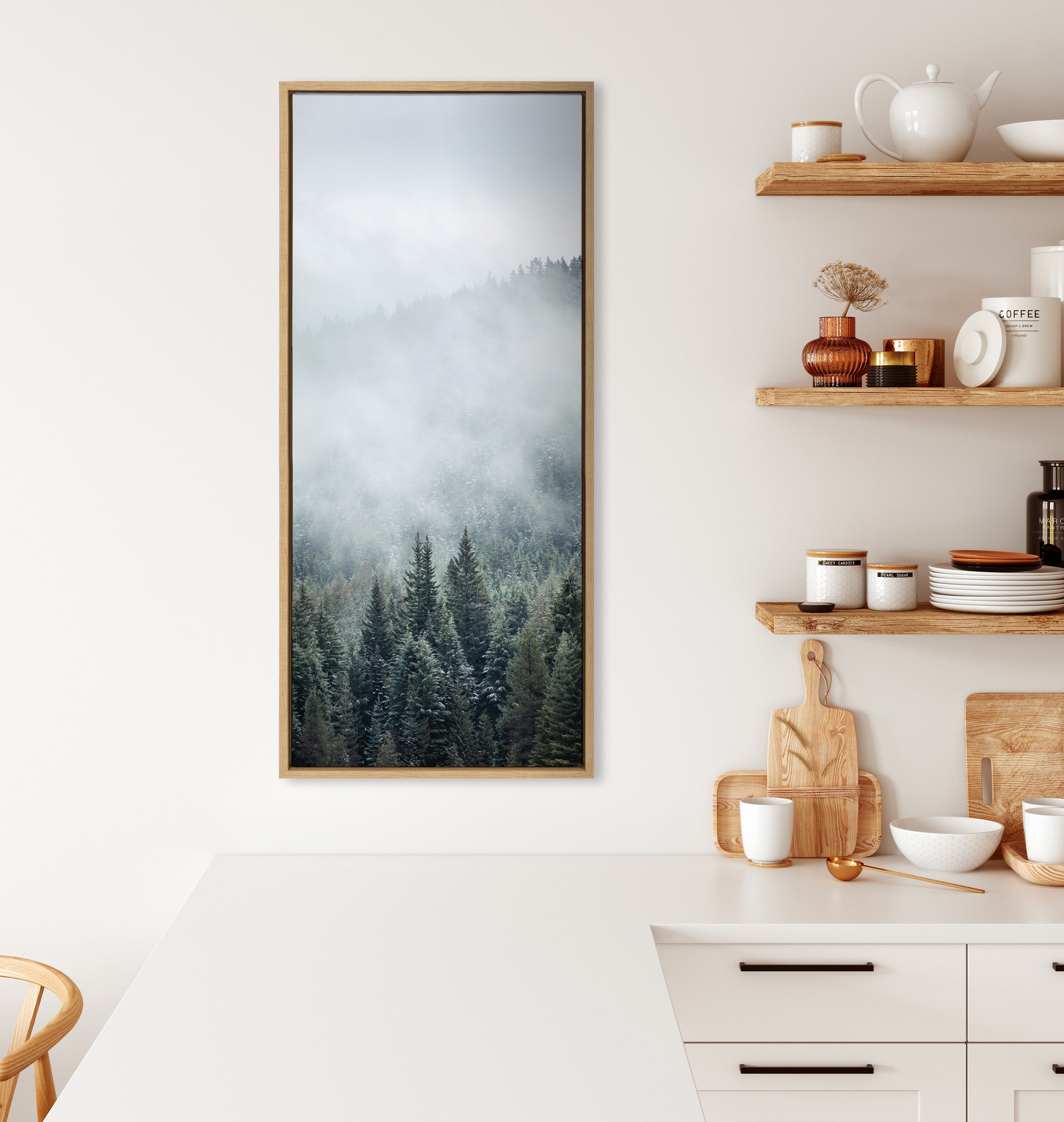 Framed Canvas 18x40 Sylvie Natural 5