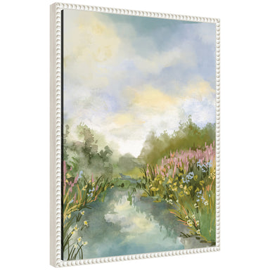 Framed Canvas 18x24 Sylvie Beaded White 1