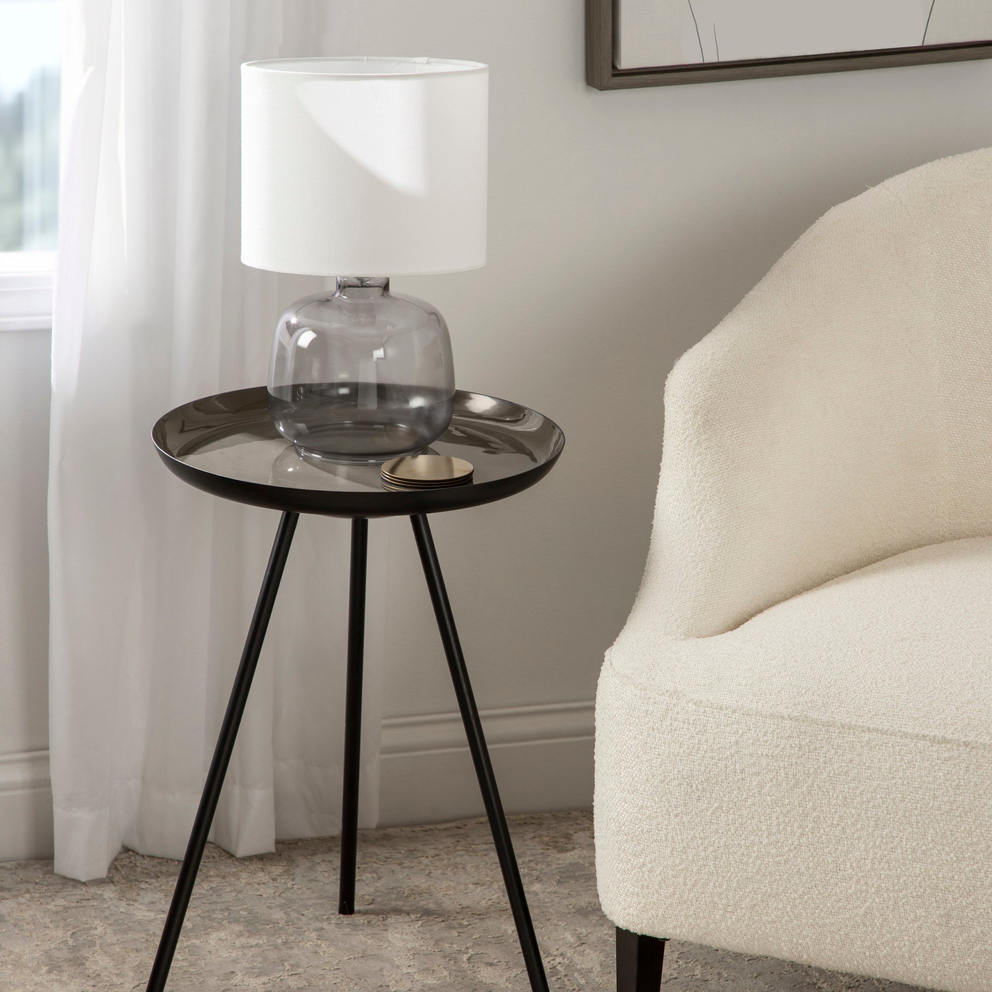 Side Table 15x15x22.5 Brown Black 5