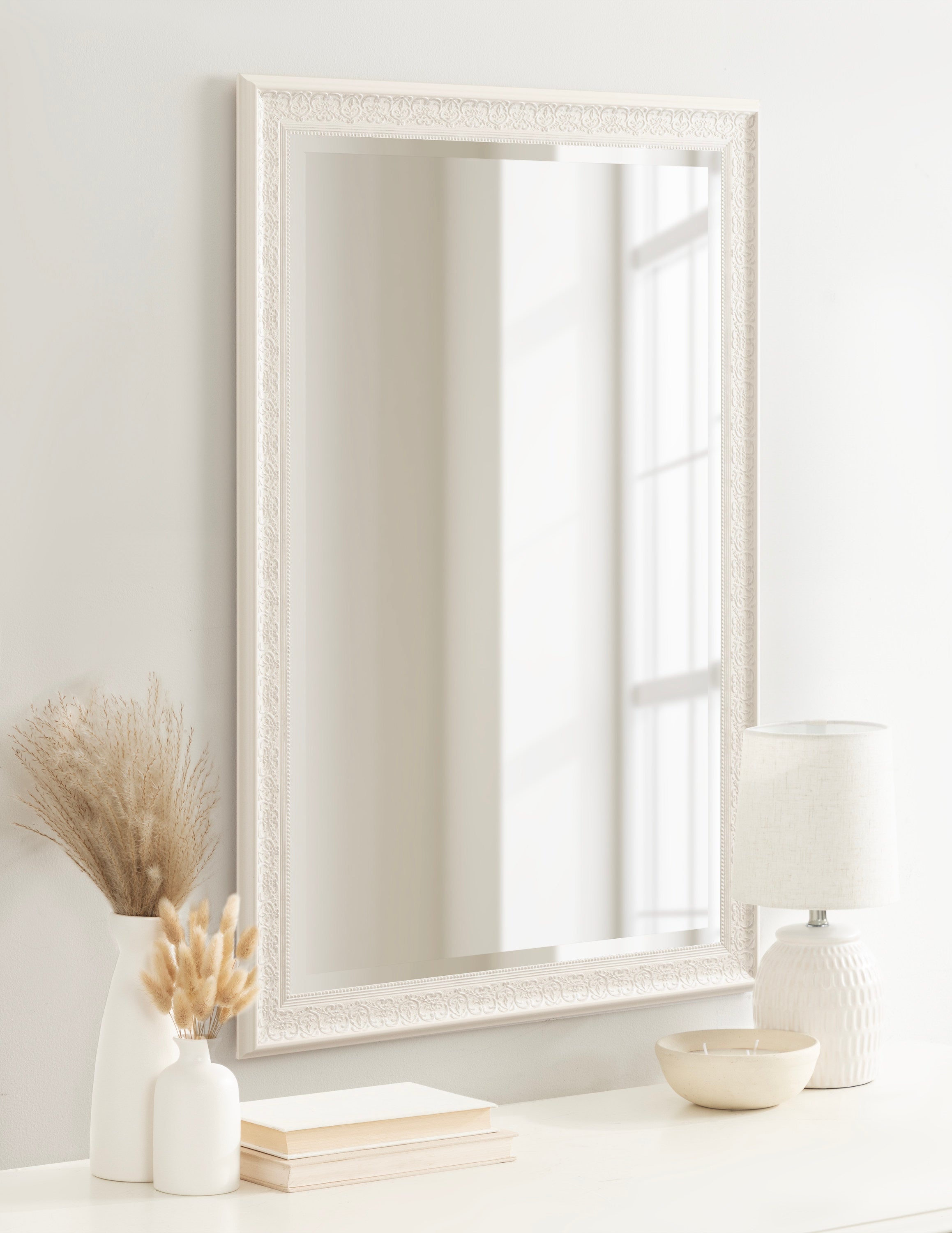 Rectangle Mirror White 28.5x40.5 6
