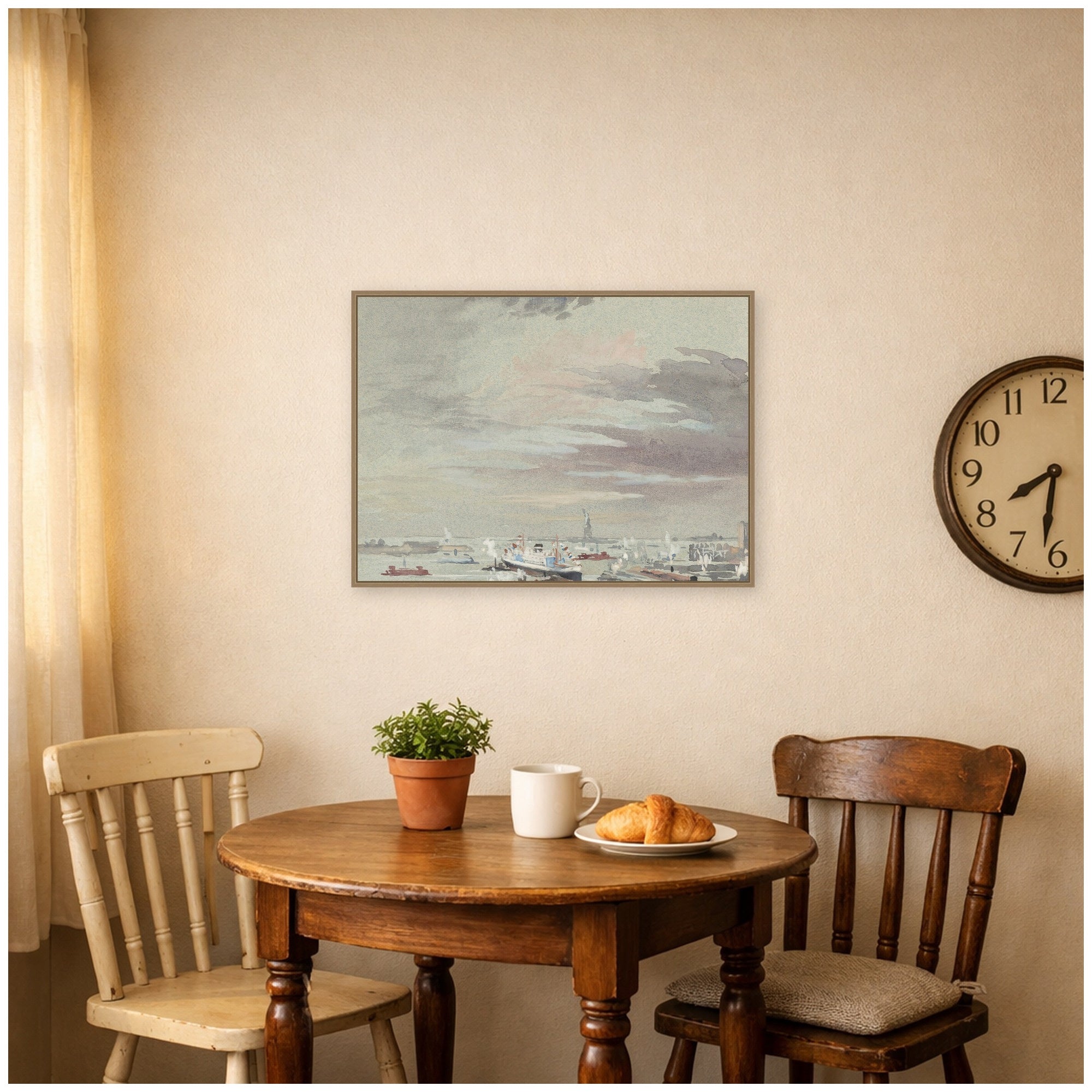 Framed Canvas Sylvie Dark Gold 38x28 6