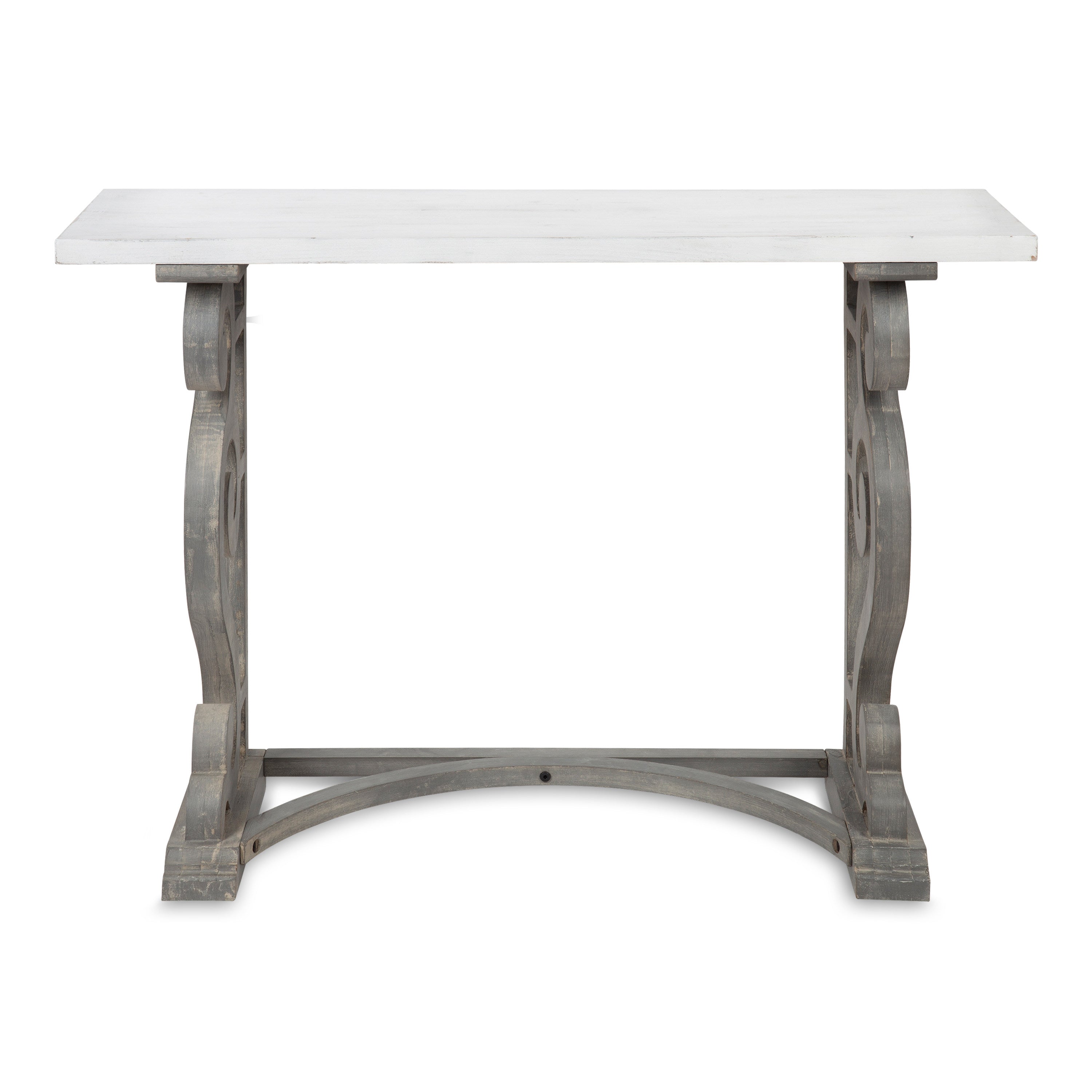 Console Table White Gray 42x14x30 3