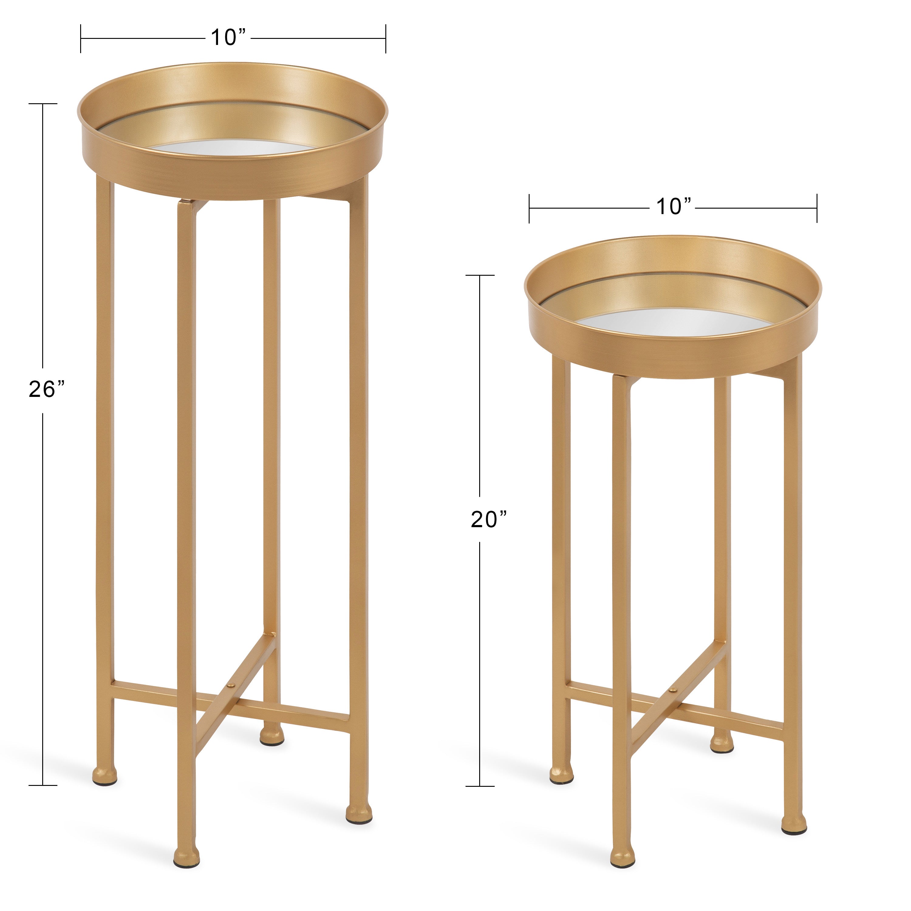 Nesting Table Gold 2 Piece 2