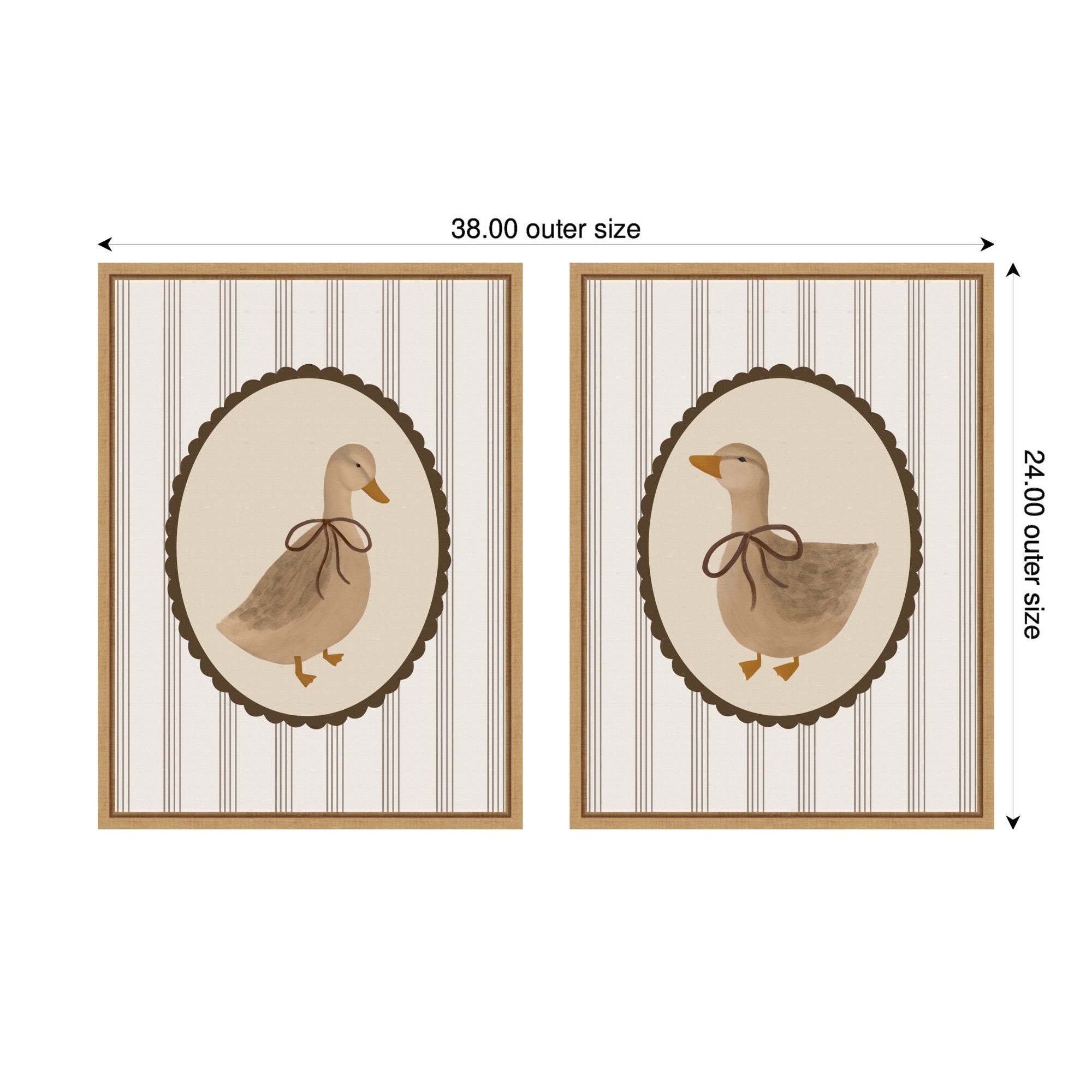 Art Set Sylvie Natural 2 Piece Set 18x24 2