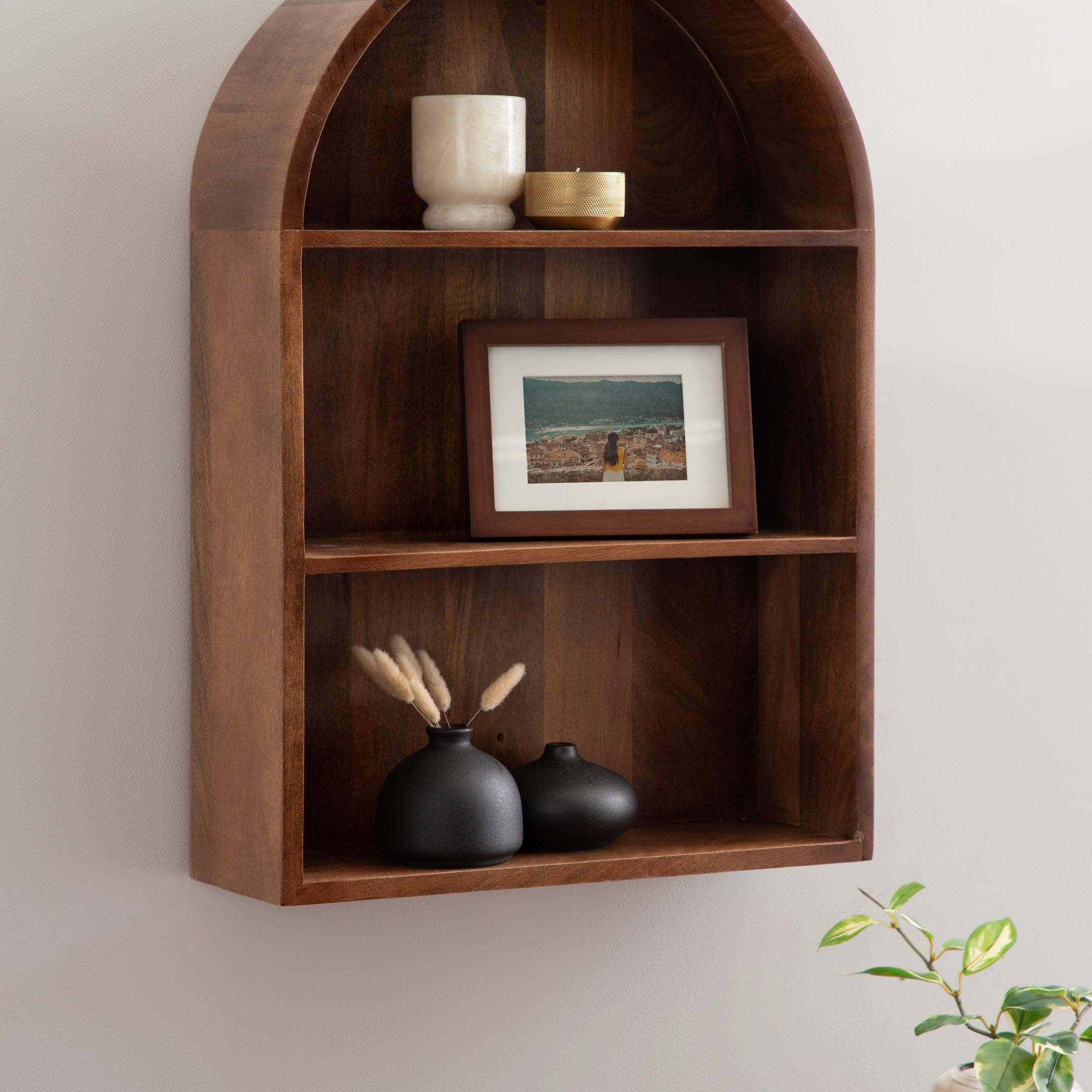 Accent Shelf 18x6x26 Walnut Brown 7
