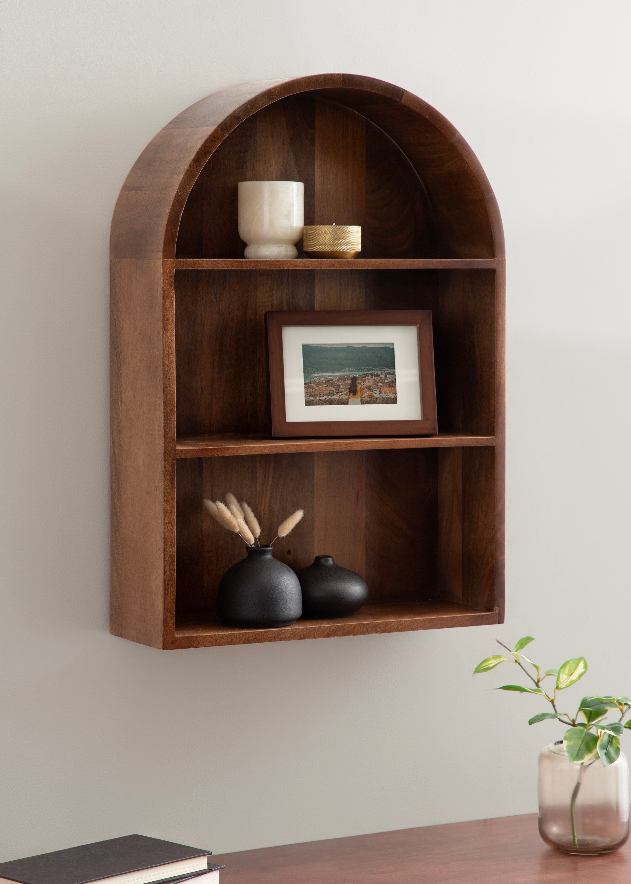 Accent Shelf Walnut Brown 18x6x26 7