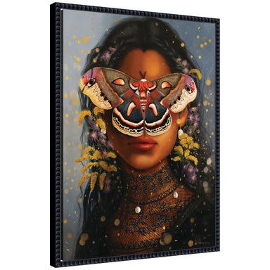 Framed Canvas Sylvie Beaded Black 18x24 1