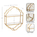 Accent Shelf Gold 18x6x24 2