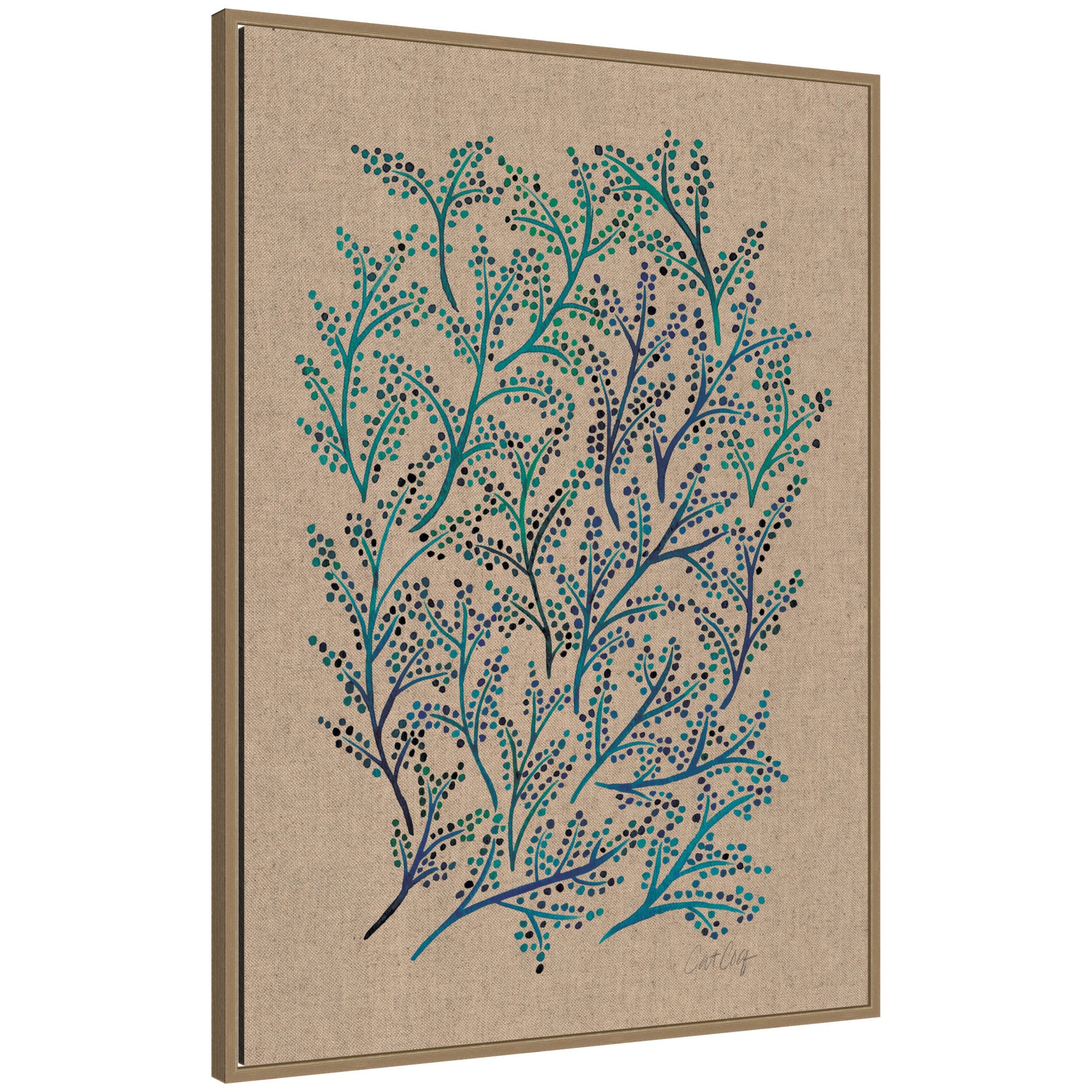 Framed Canvas Sylvie Dark Gold 28x38 1