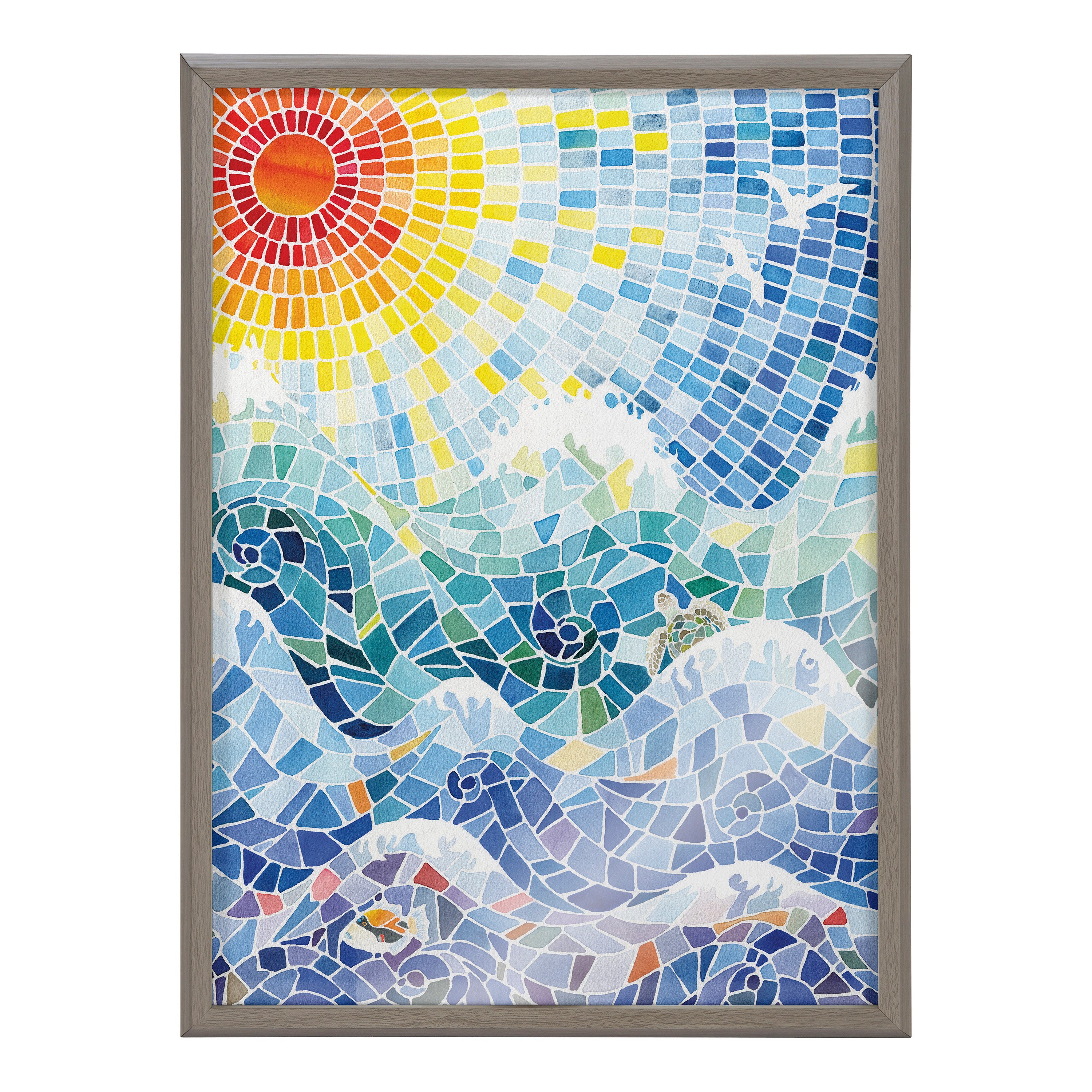 Blake It’s a Beautiful Life Framed Printed Glass by Janet Meinke-Lau