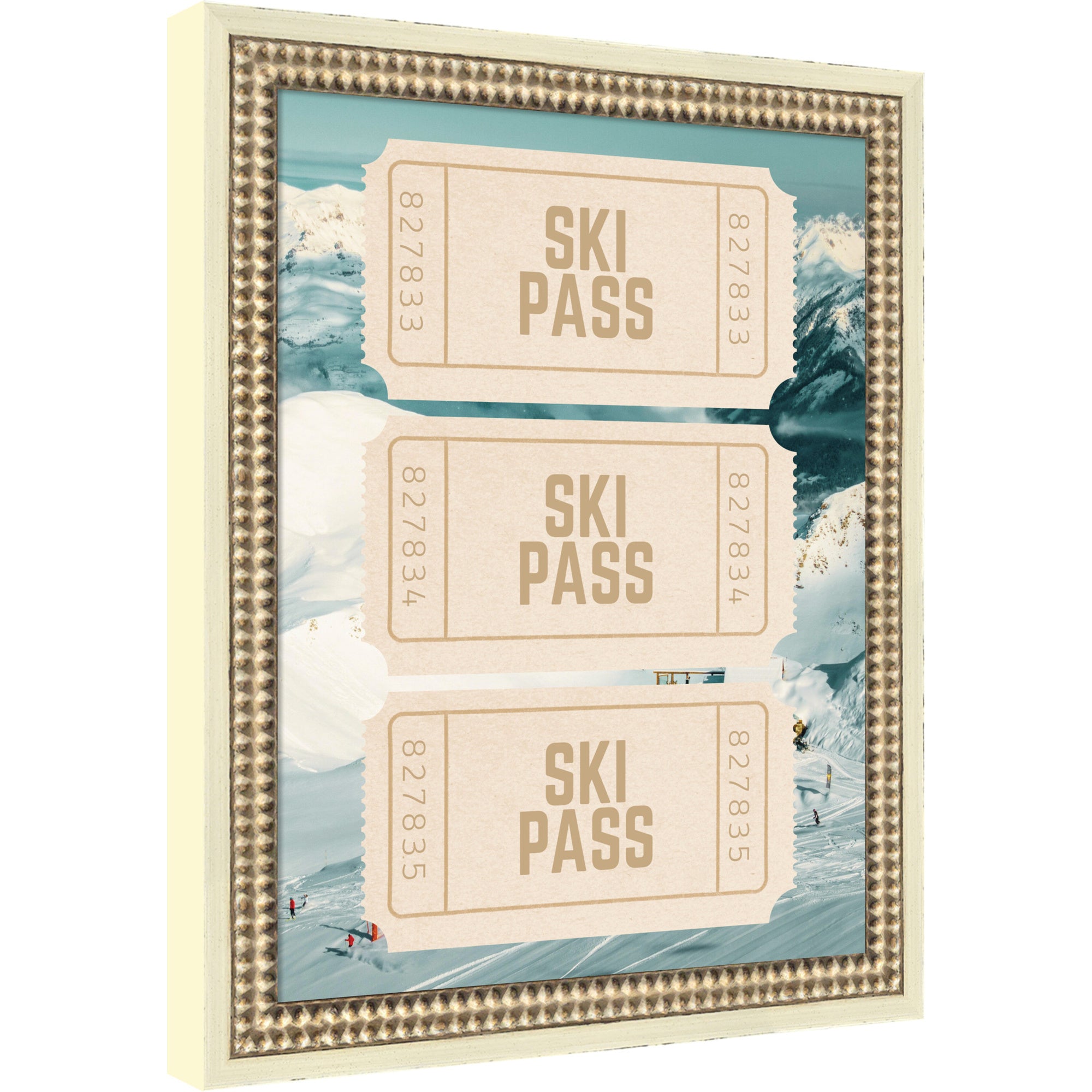 Mounted Canvas Castellan Distressed White 13x16 1