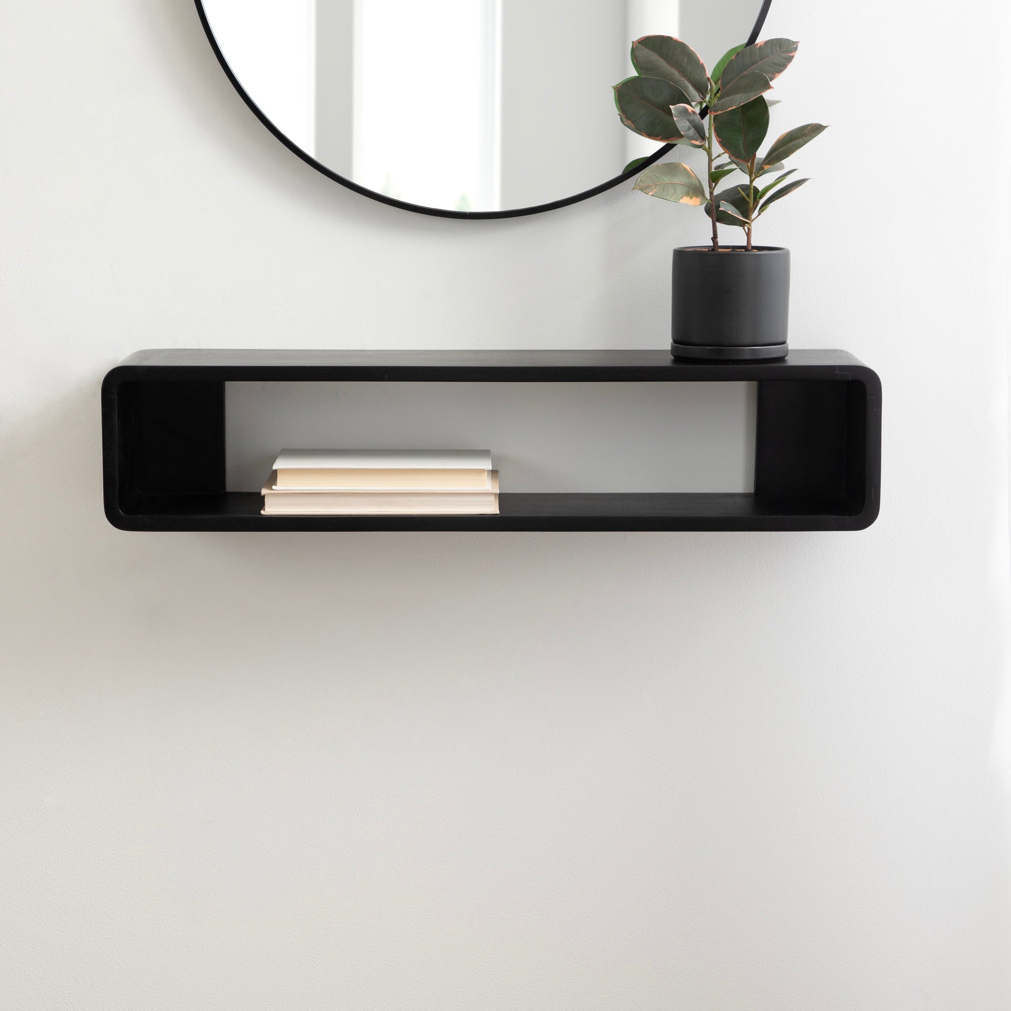 Floating Console Table 30x7x7 Black 7