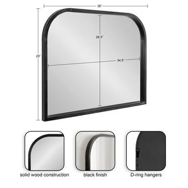 Arch Mirror Black 36x28 2