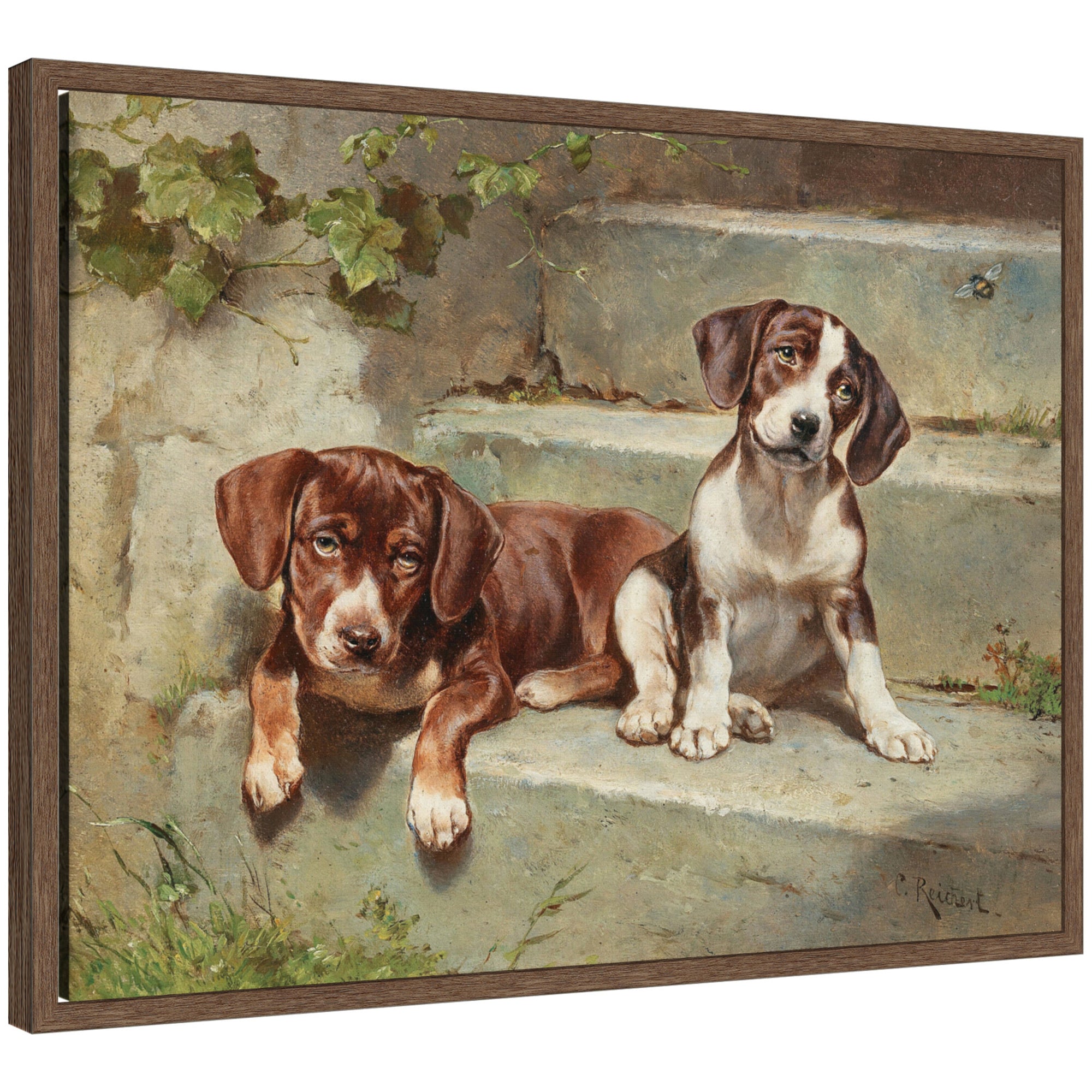 Framed Canvas 24x18 Sylvie Walnut 1