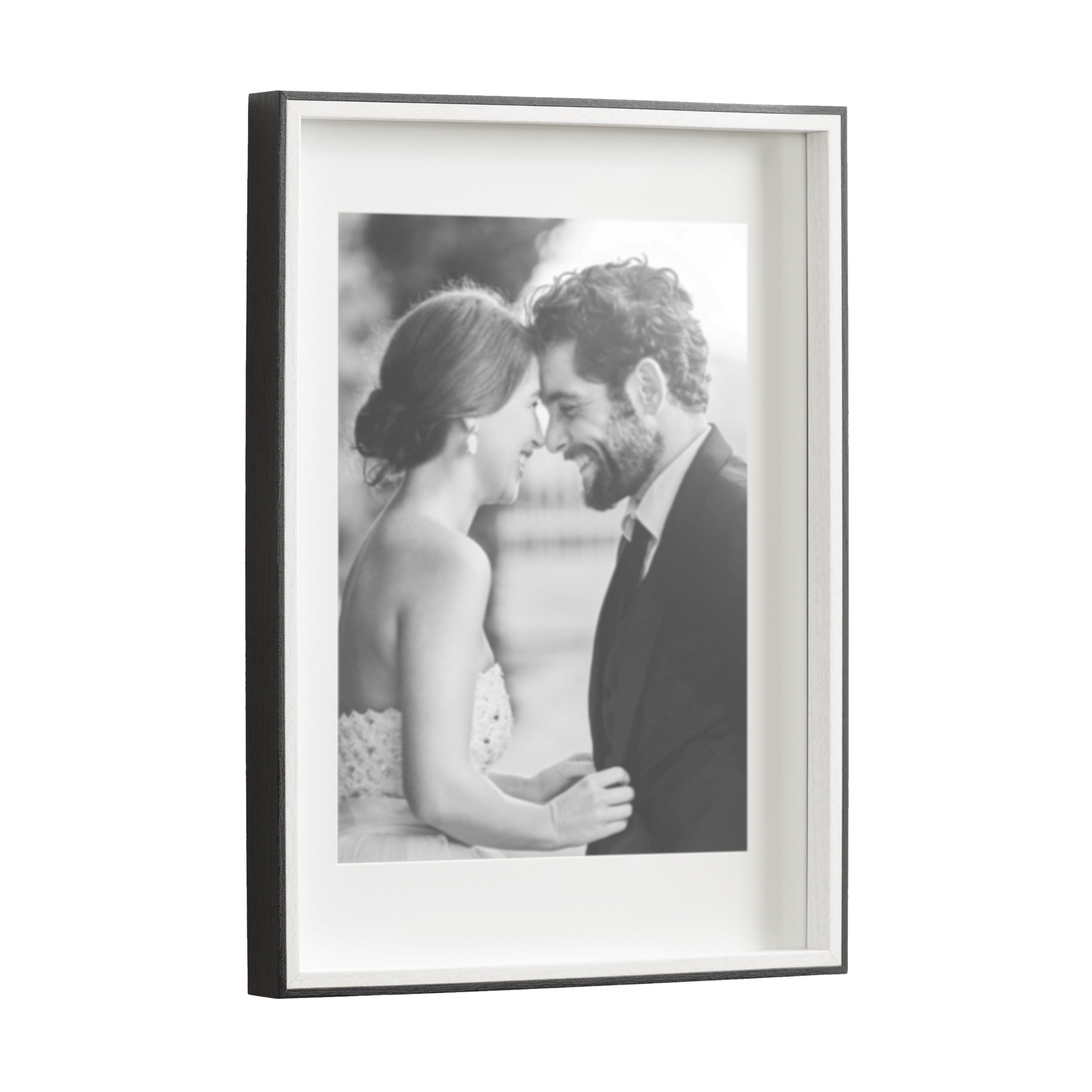 Wall Frame 14x18 matted to 11x14 Black White 5