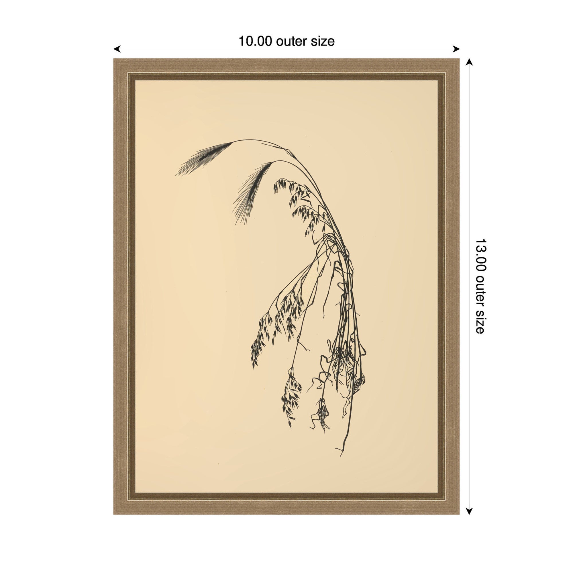 Framed Canvas 10x13 Sylvie Dark Gold 2