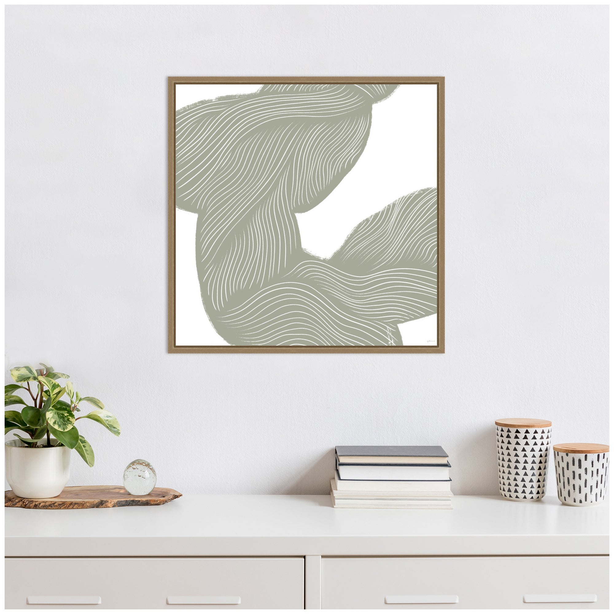 Movement Lines by Gabrielly Guedes Framed Canvas Wall Art Print