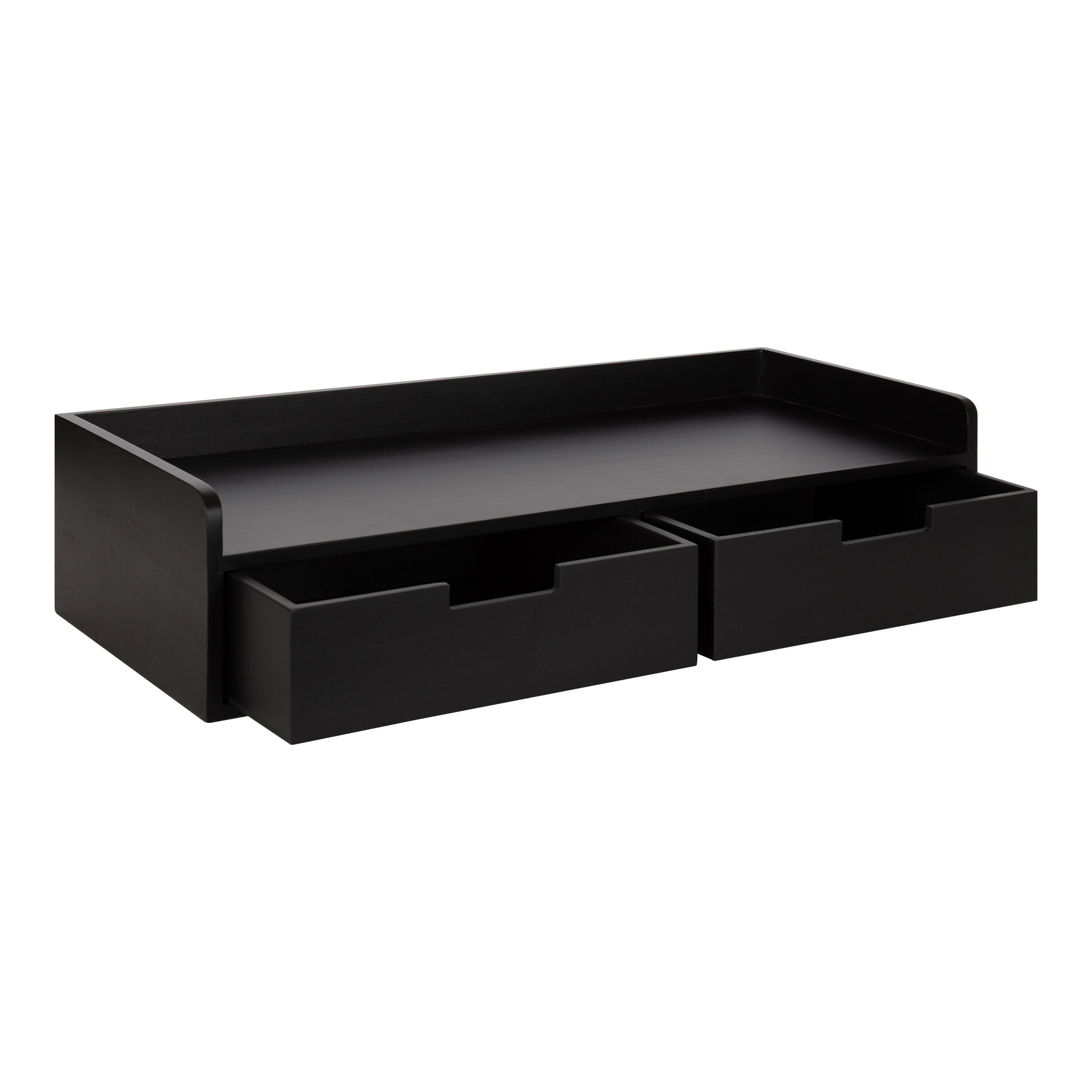 Floating Console Table Black 28x12x6.5 4