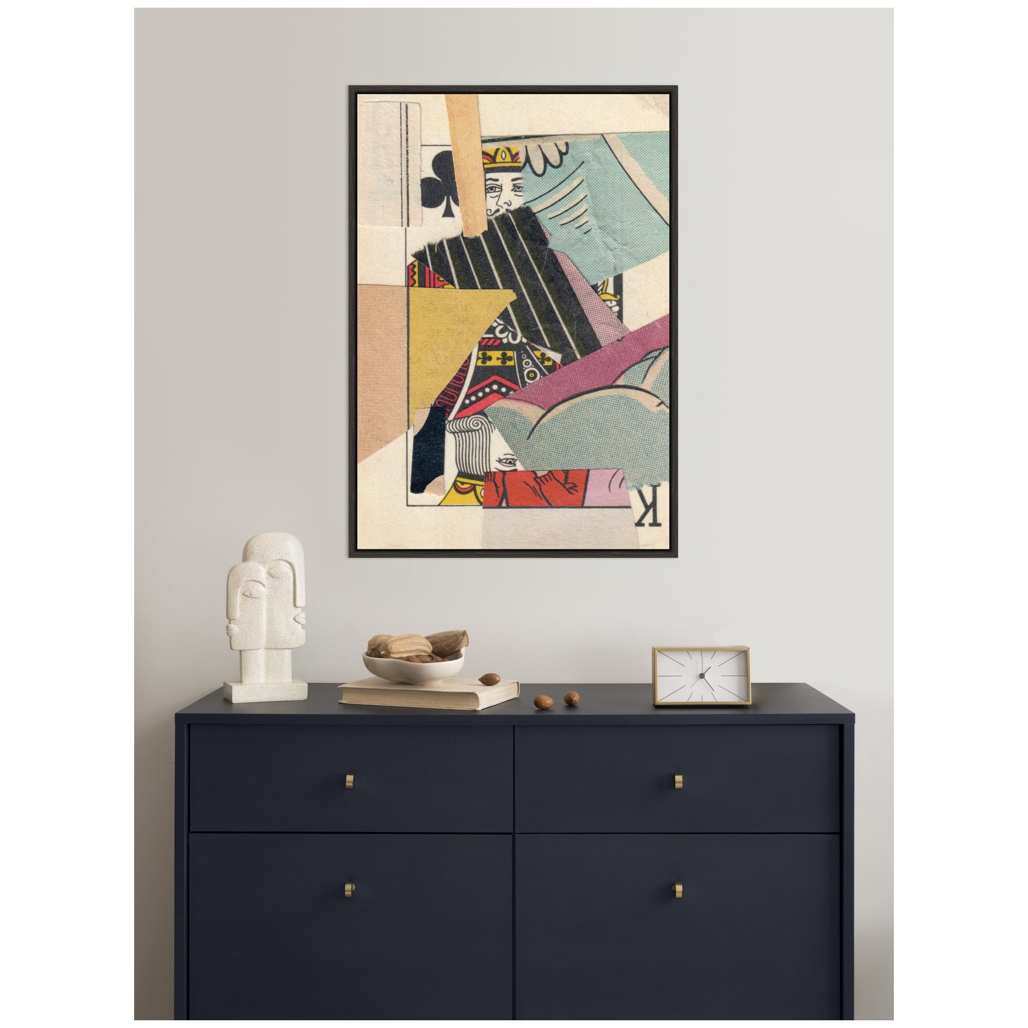 Framed Canvas Sylvie Dark Gray 23x33 6