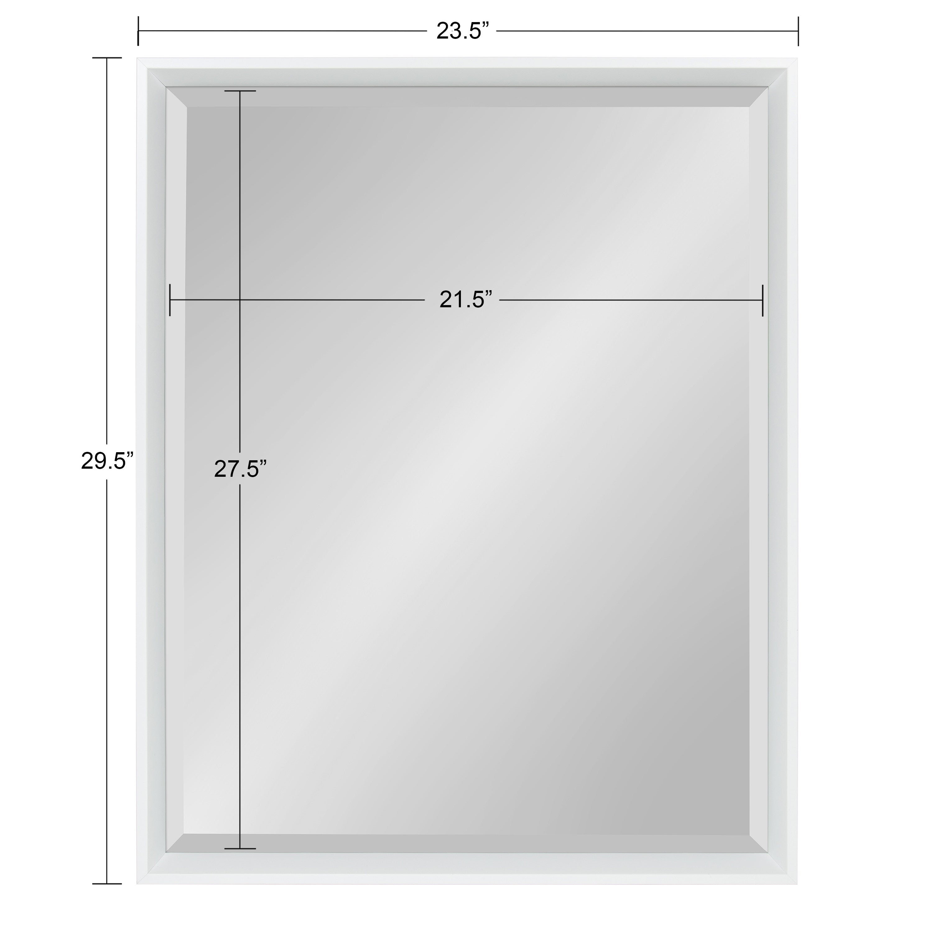 Decorative Wall Mirror White 23.5x29.5 5