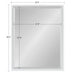 Decorative Wall Mirror White 23.5x29.5 5