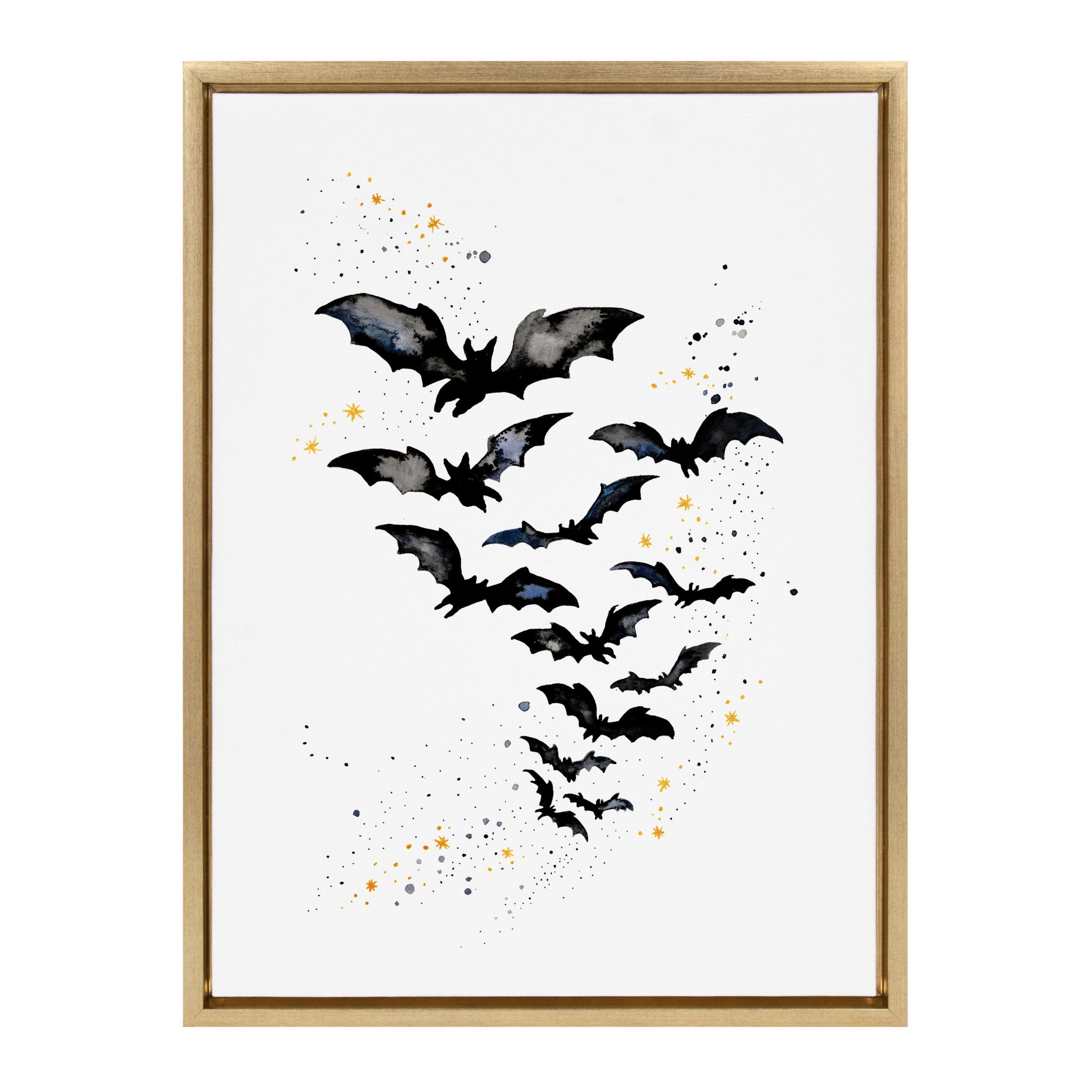 Sylvie Goth Bats Framed Canvas by Viola Kreczmer